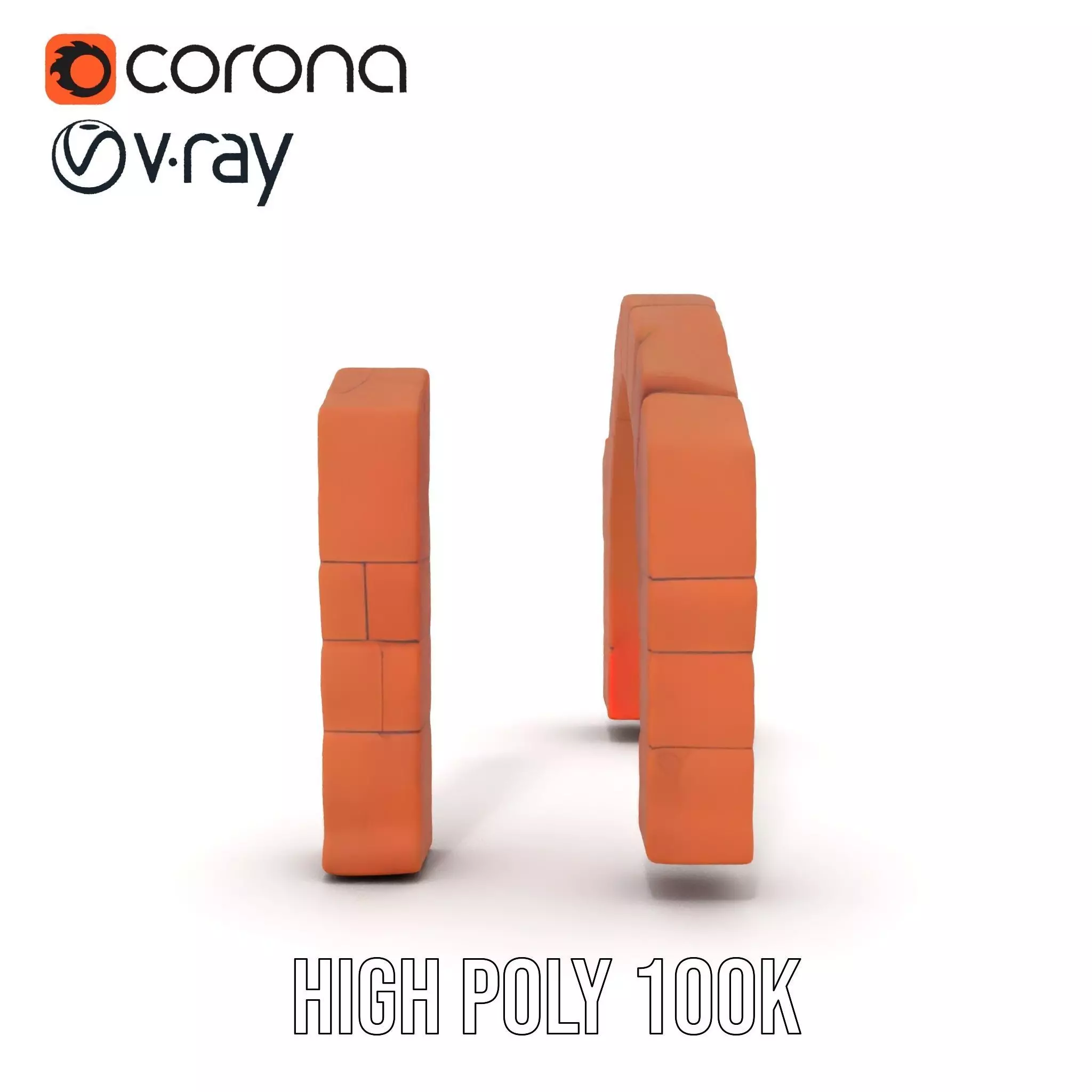 Rustic Brick Arch model pack Low-poly 3D model_33