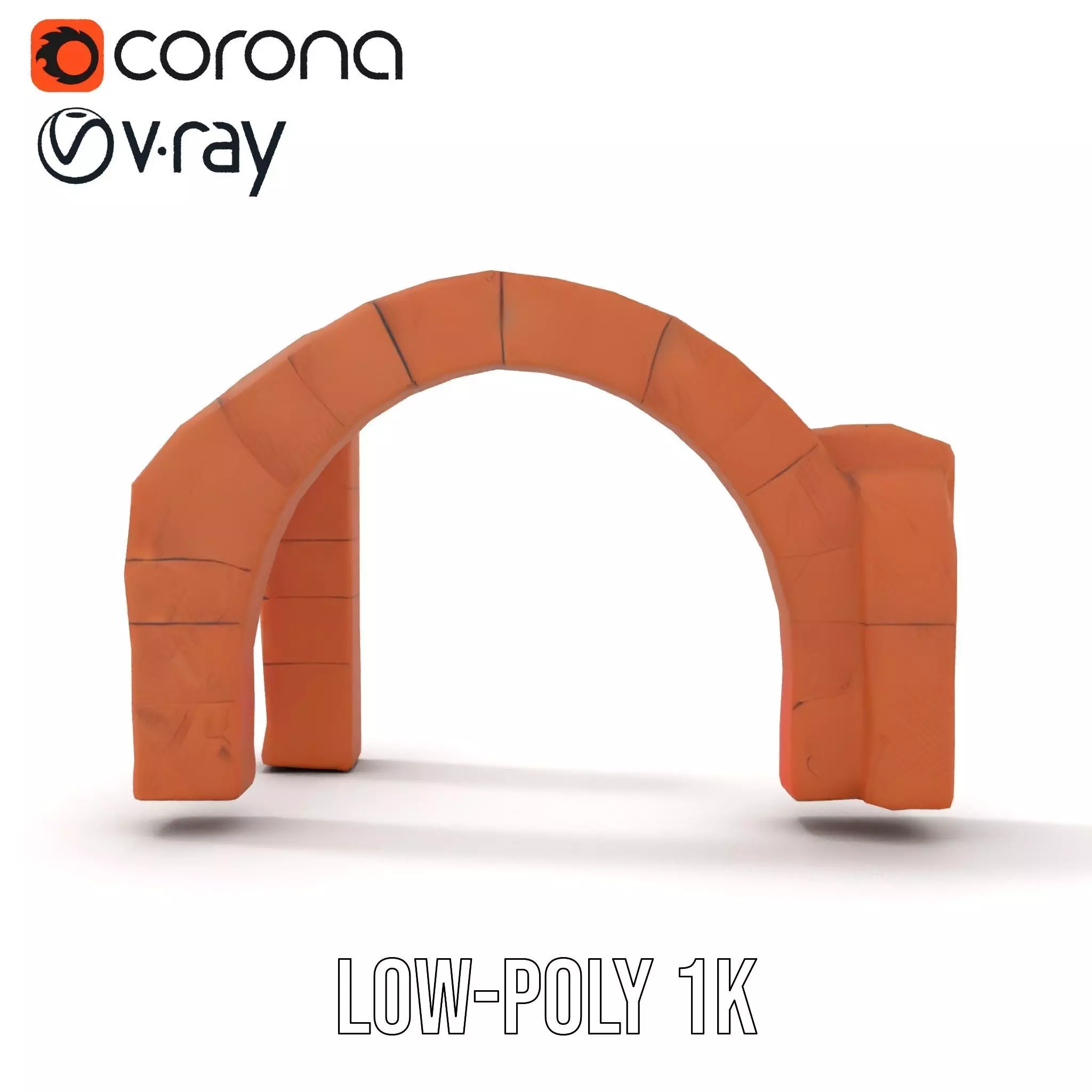 Rustic Brick Arch model pack Low-poly 3D model_20