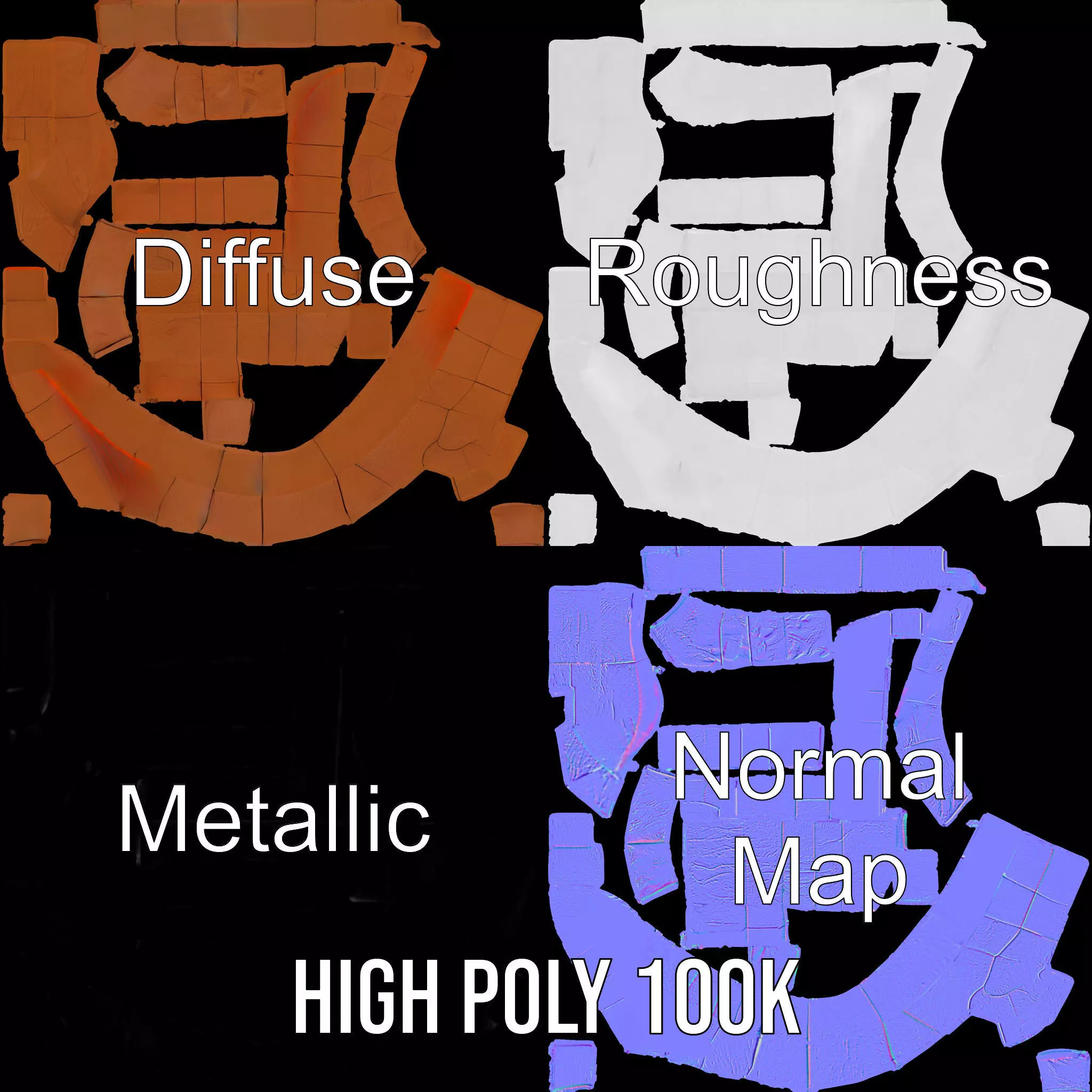 Rustic Brick Arch model pack Low-poly 3D model_4