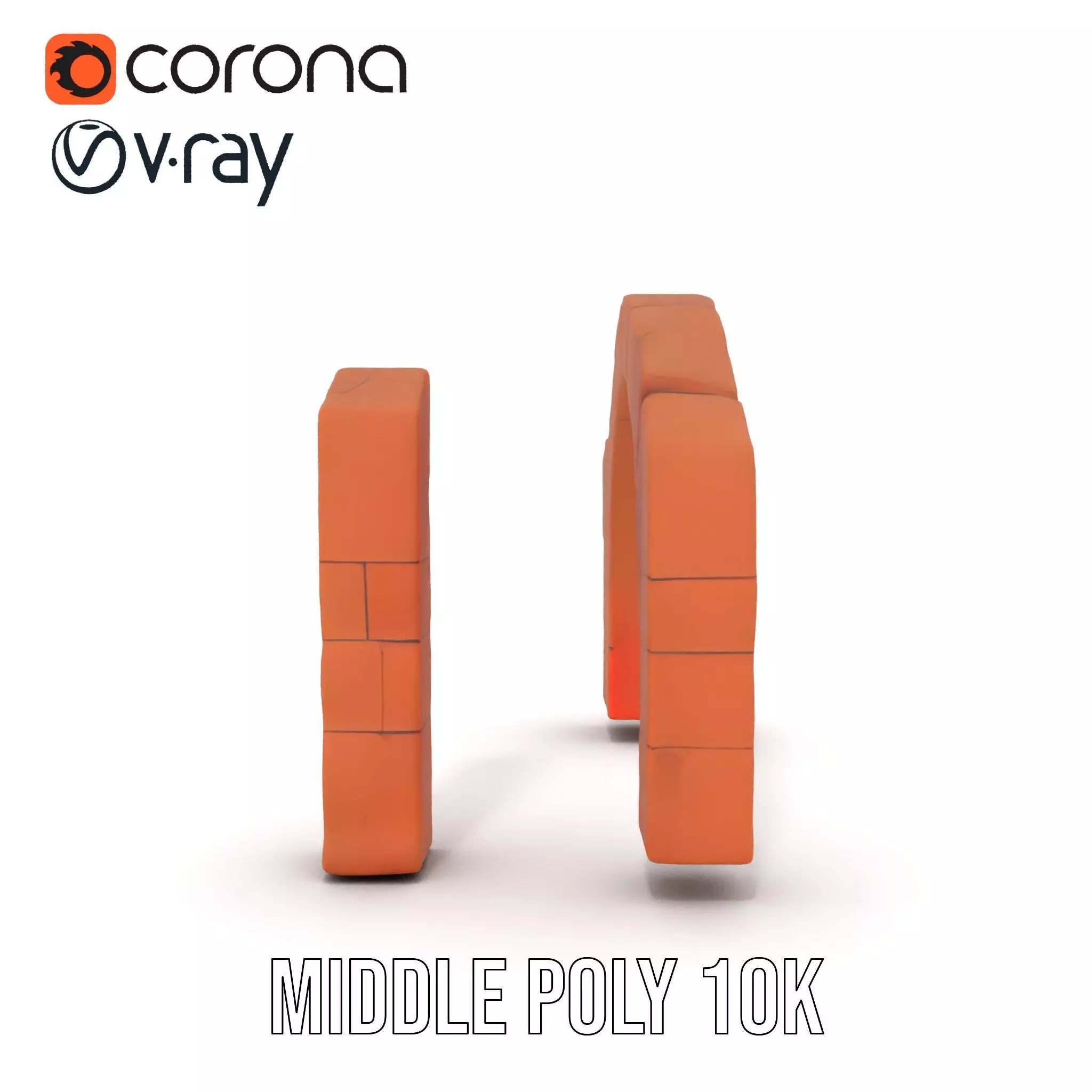 Rustic Brick Arch model pack Low-poly 3D model_14