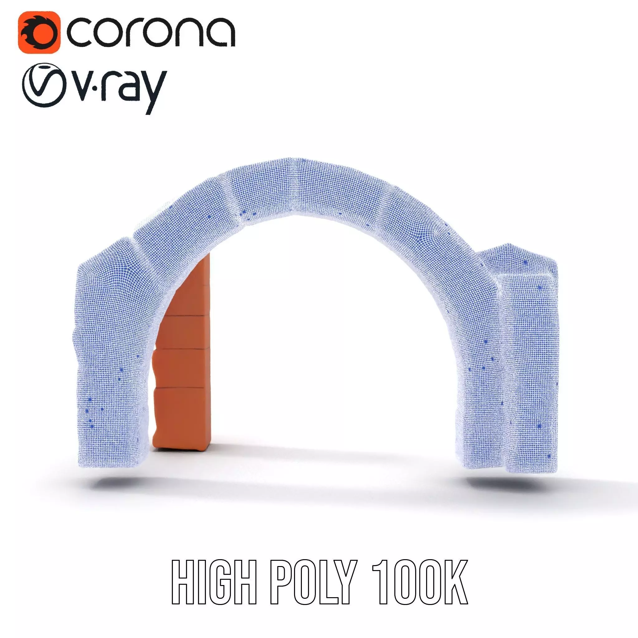 Rustic Brick Arch model pack Low-poly 3D model_34