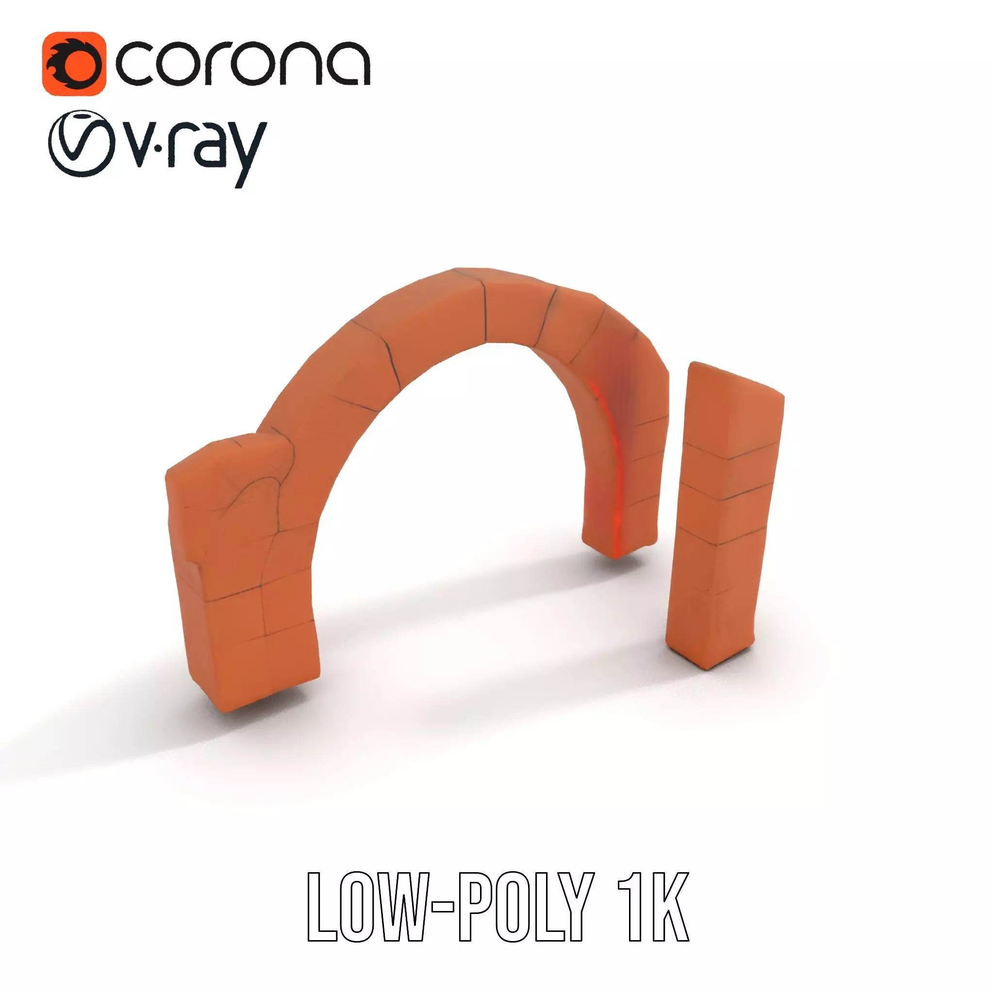 Rustic Brick Arch model pack Low-poly 3D model_17