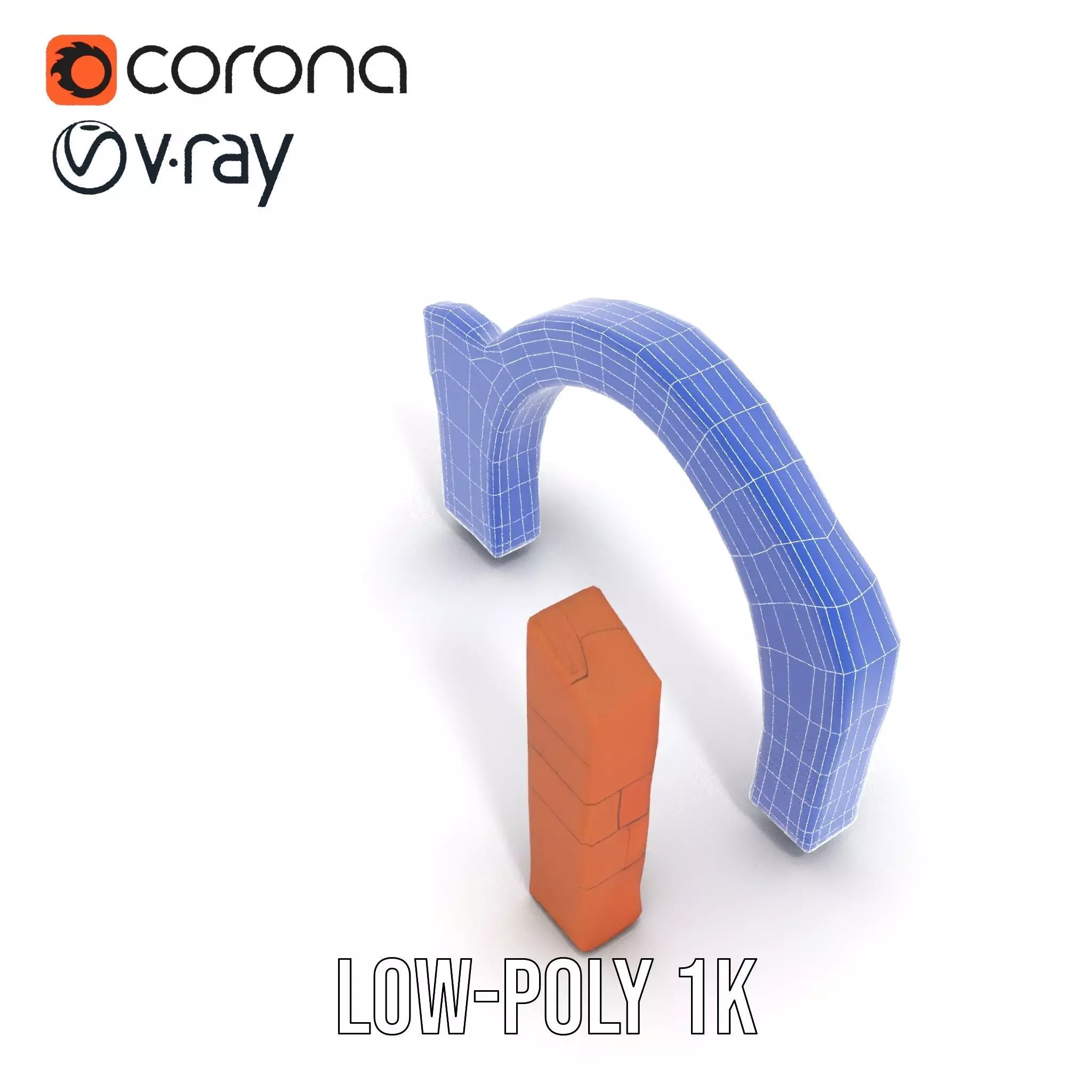 Rustic Brick Arch model pack Low-poly 3D model_15