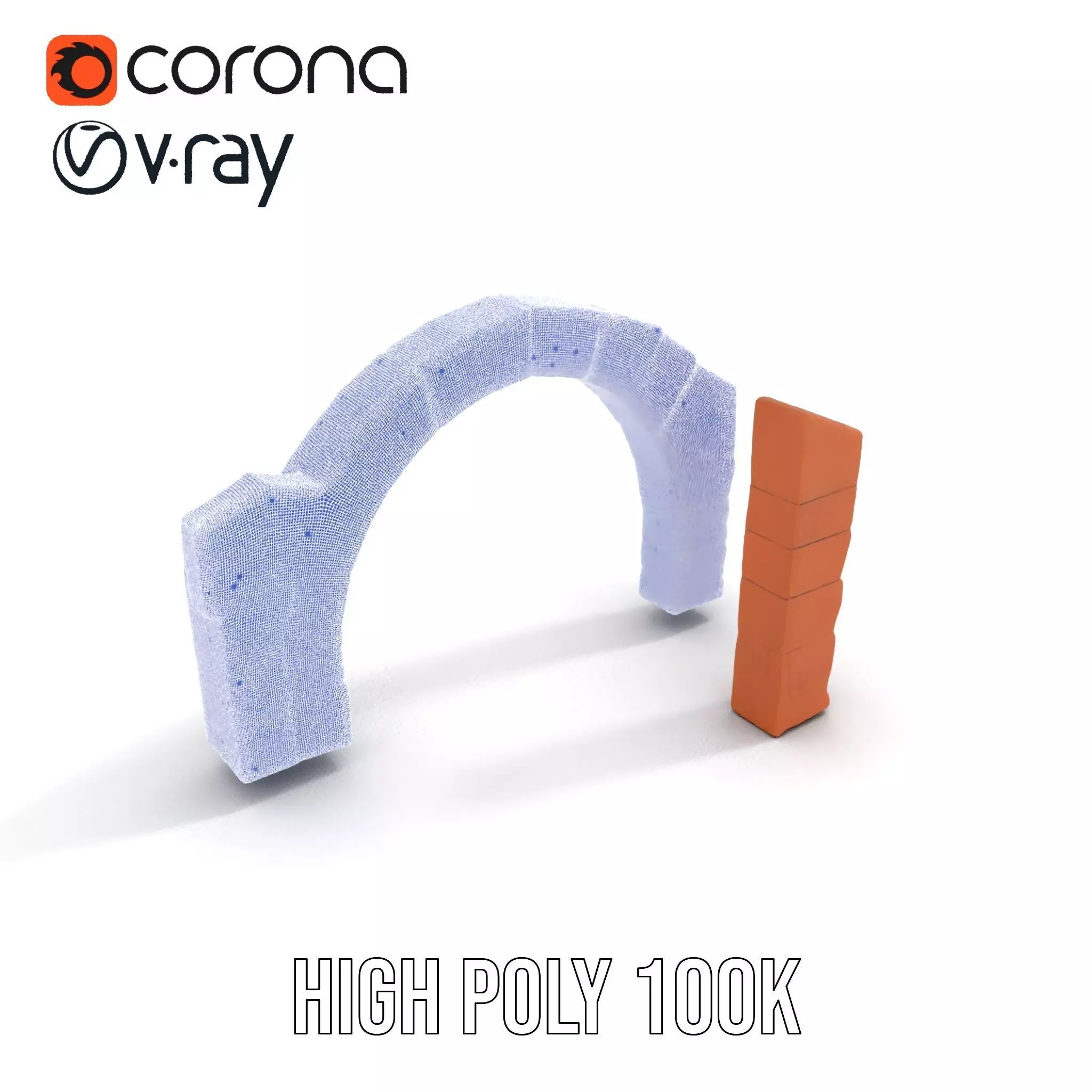 Rustic Brick Arch model pack Low-poly 3D model_21