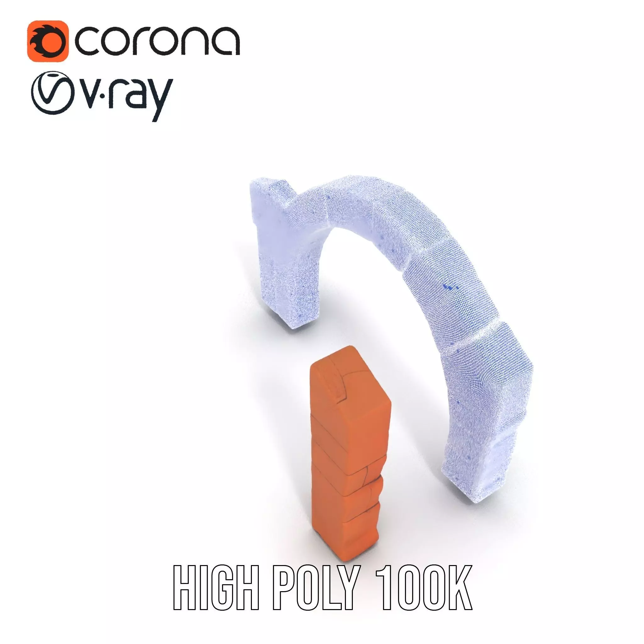 Rustic Brick Arch model pack Low-poly 3D model_32