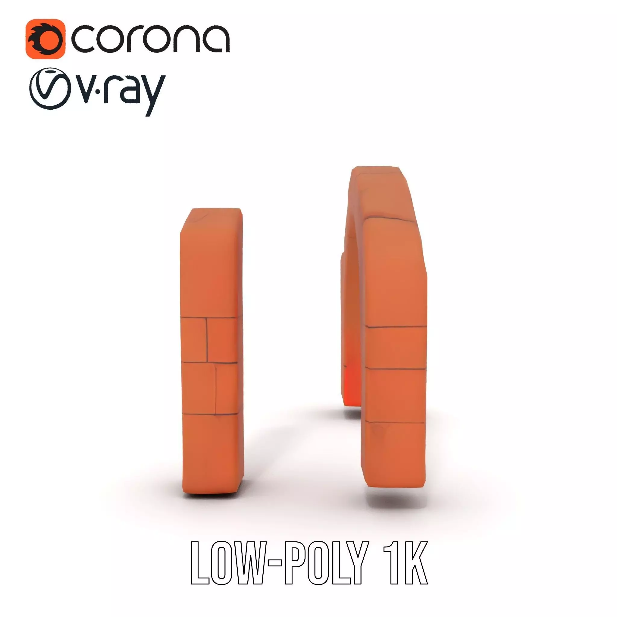 Rustic Brick Arch model pack Low-poly 3D model_13