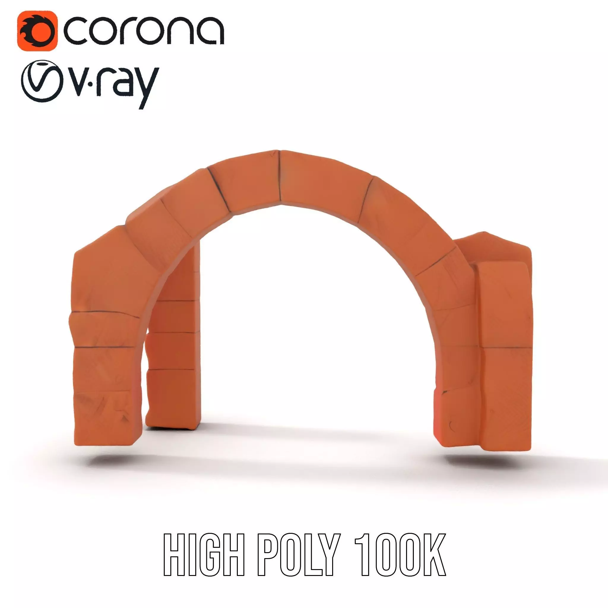 Rustic Brick Arch model pack Low-poly 3D model_24