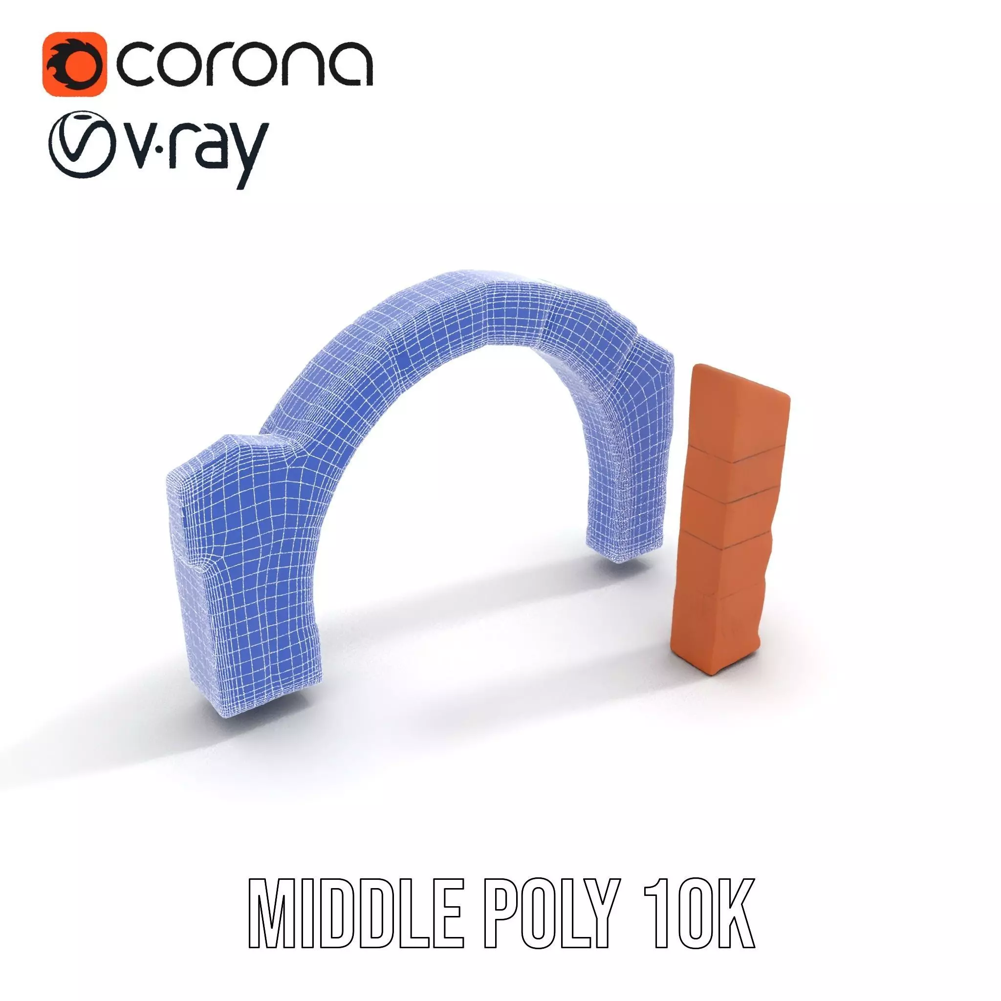 Rustic Brick Arch model pack Low-poly 3D model_22