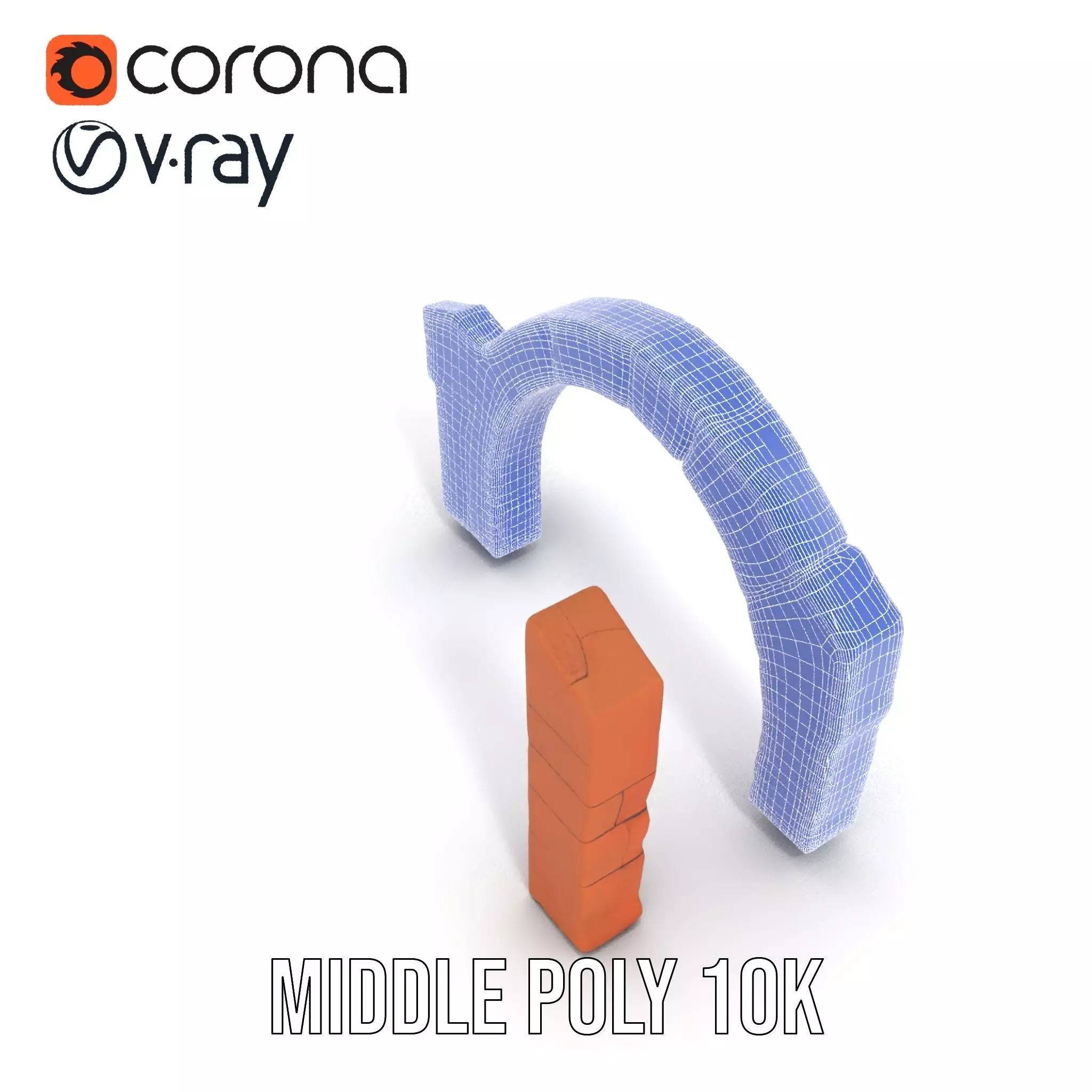 Rustic Brick Arch model pack Low-poly 3D model_25