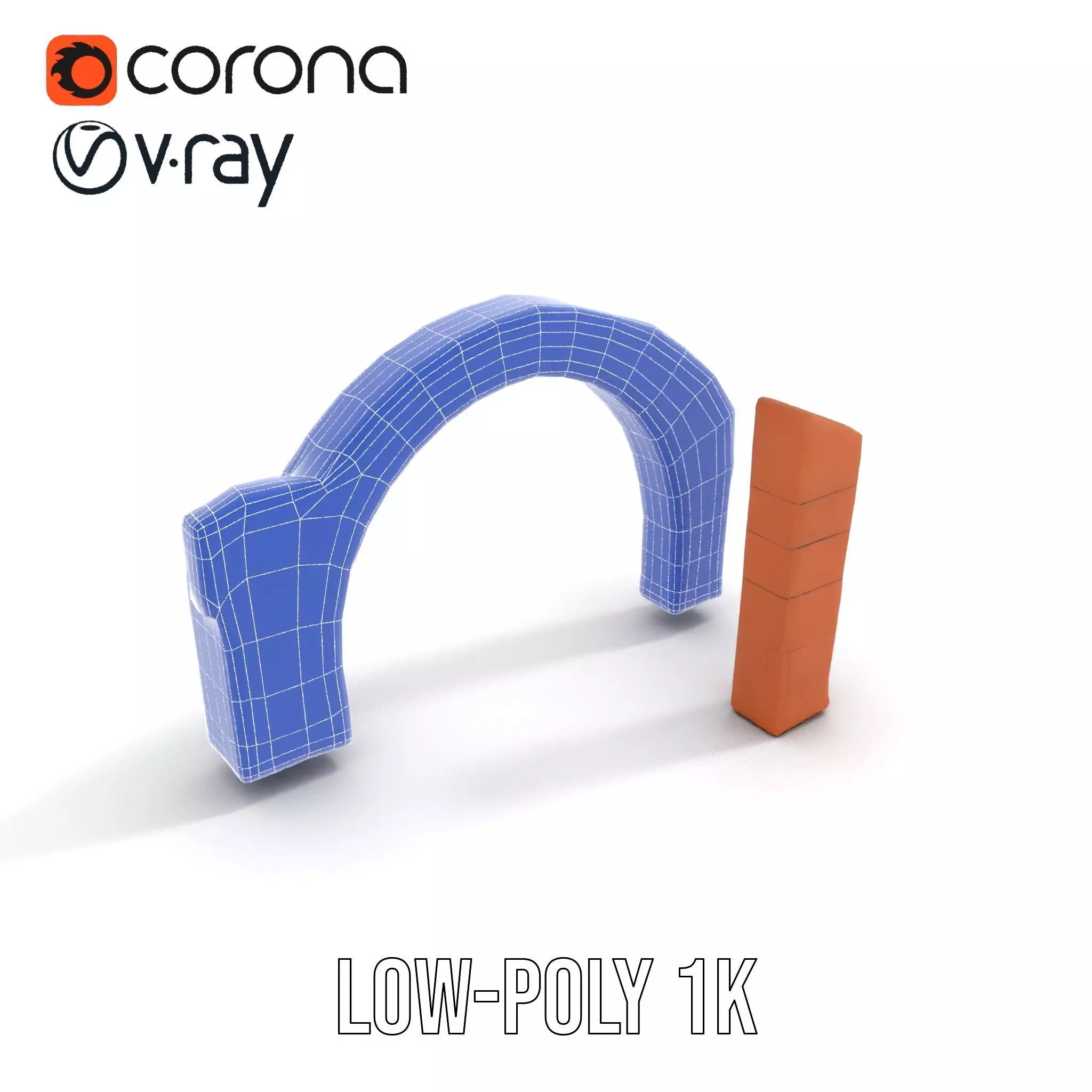 Rustic Brick Arch model pack Low-poly 3D model_28