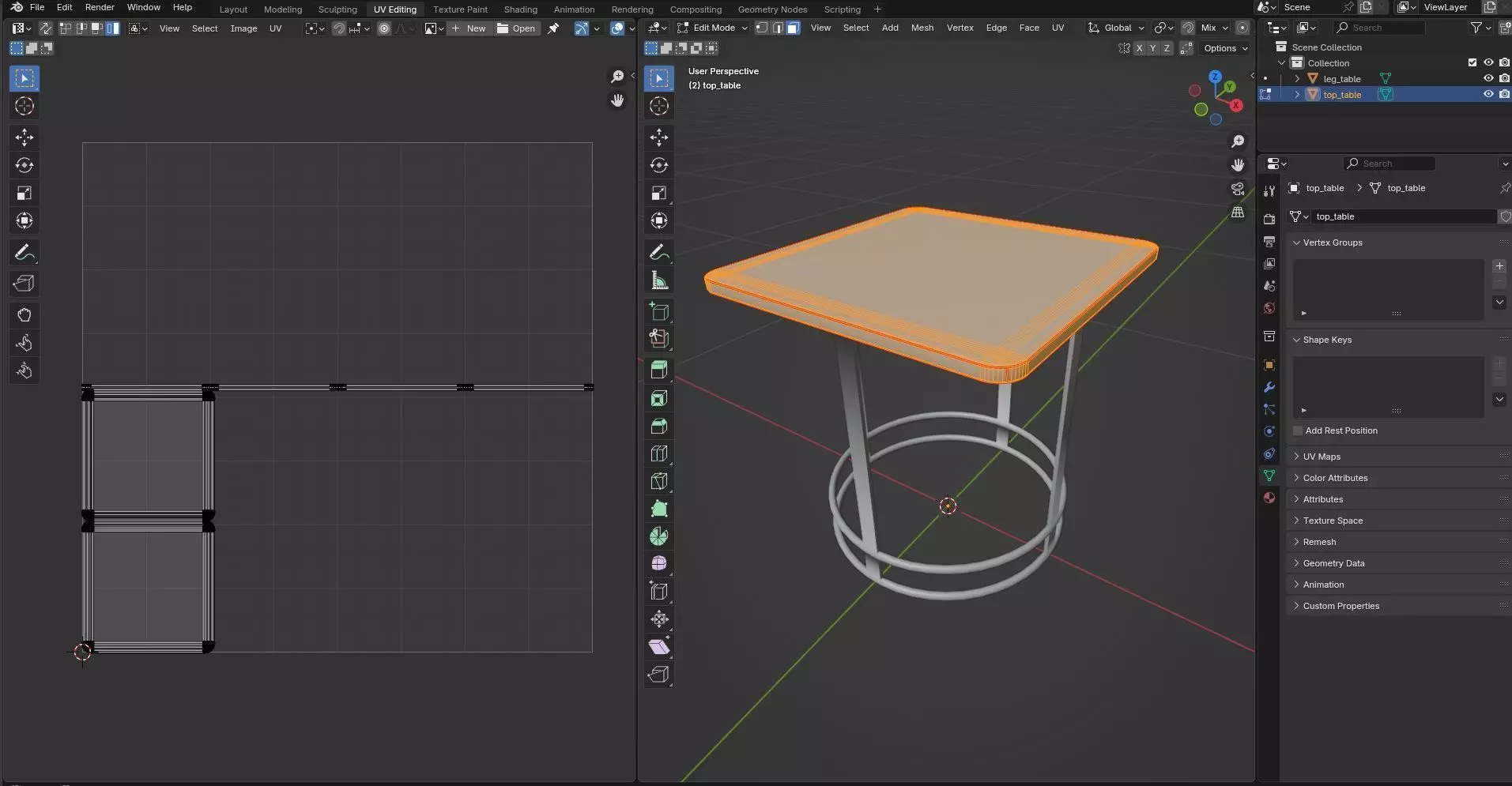 Square Table CG10 3D model_10