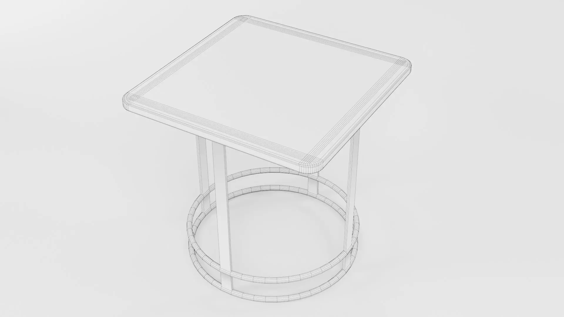 Square Table CG10 3D model_6