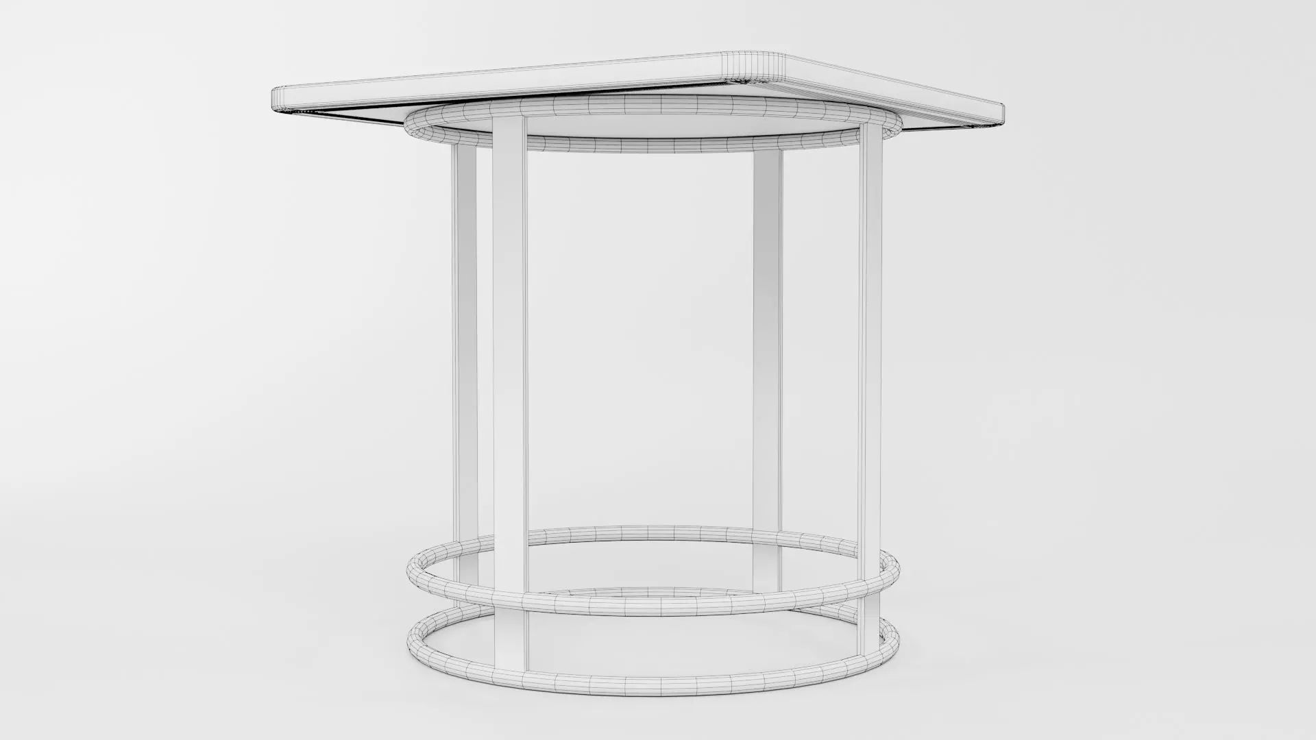 Square Table CG10 3D model_5