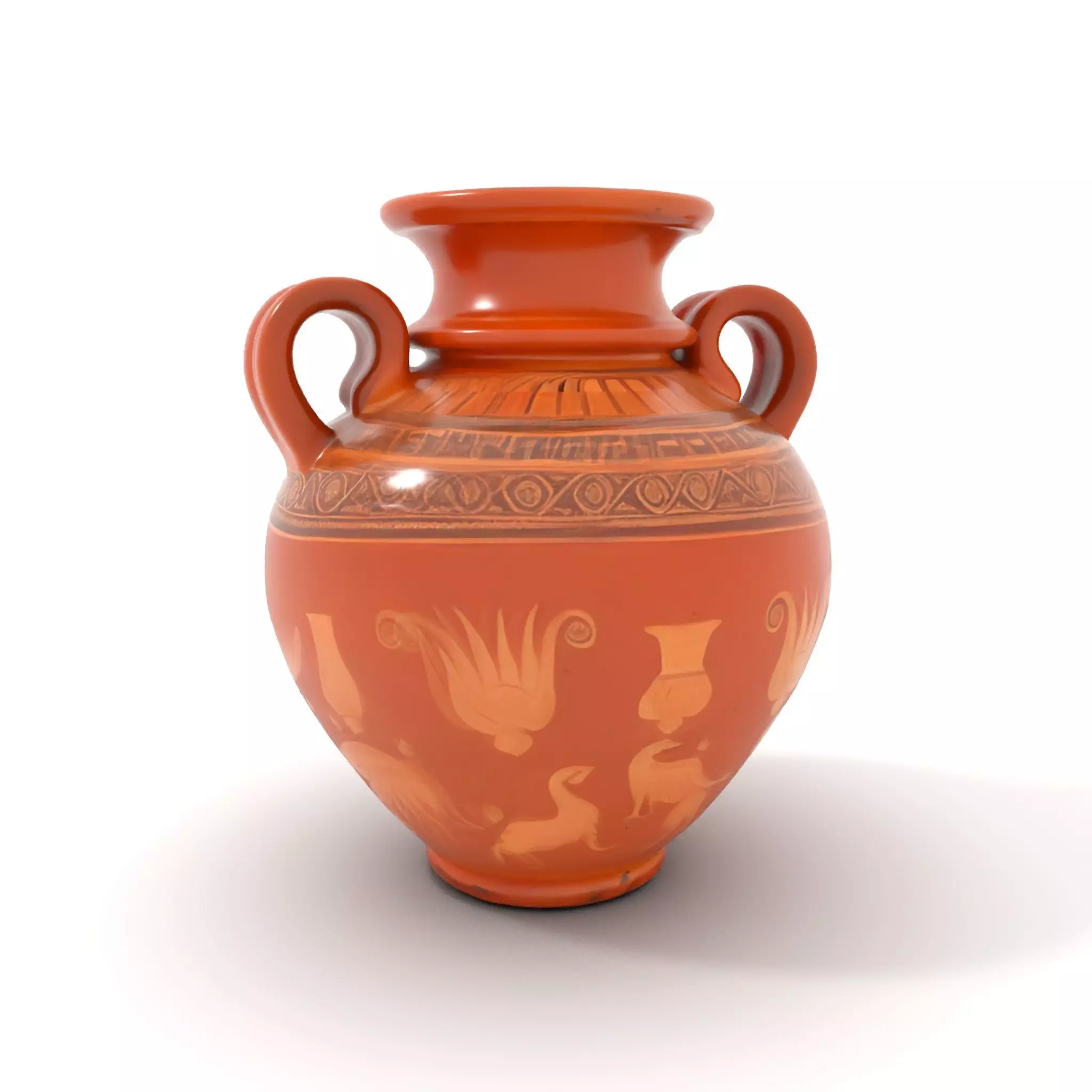 Antique Greek Vase model pack Low-poly 3D model_0