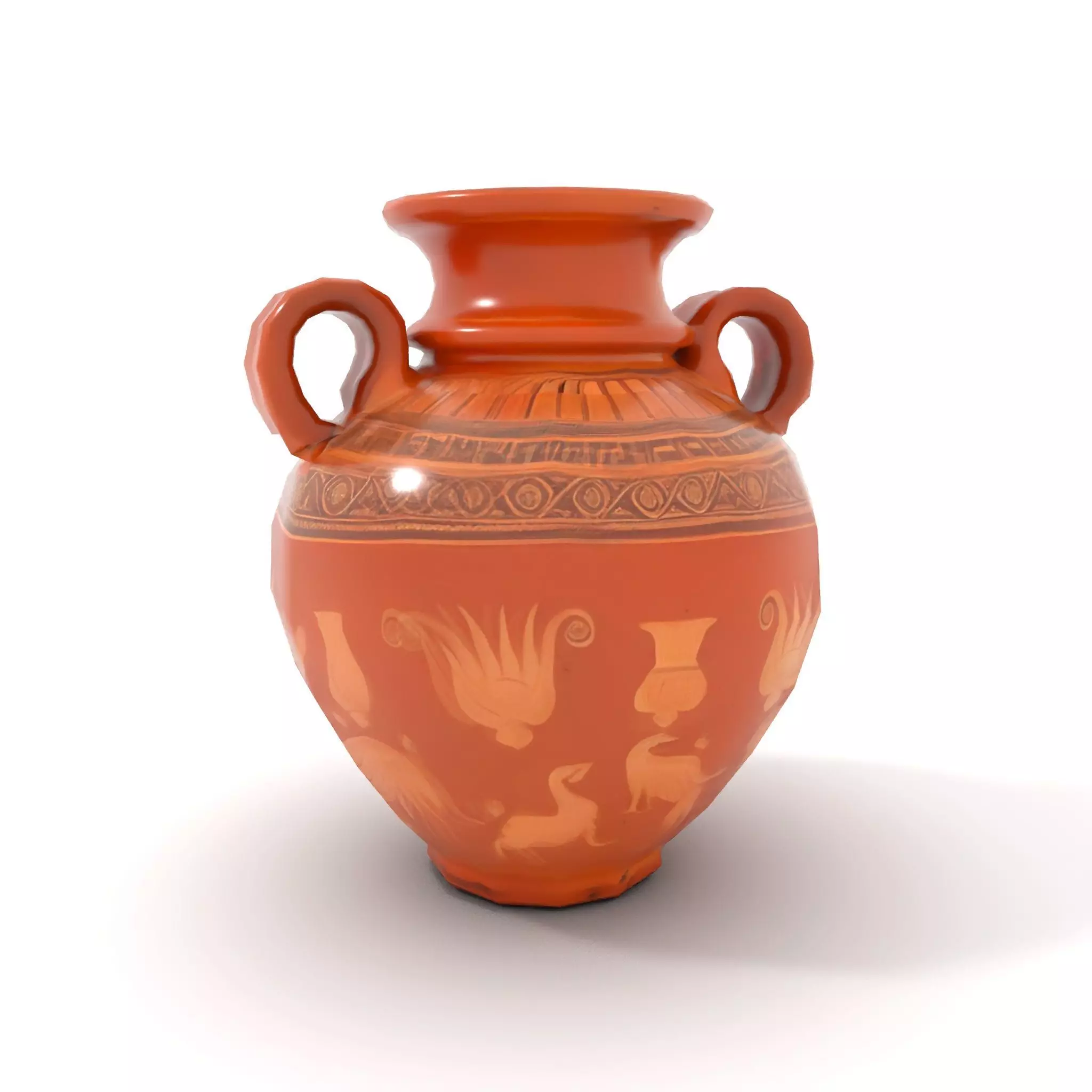 Antique Greek Vase model pack Low-poly 3D model_10