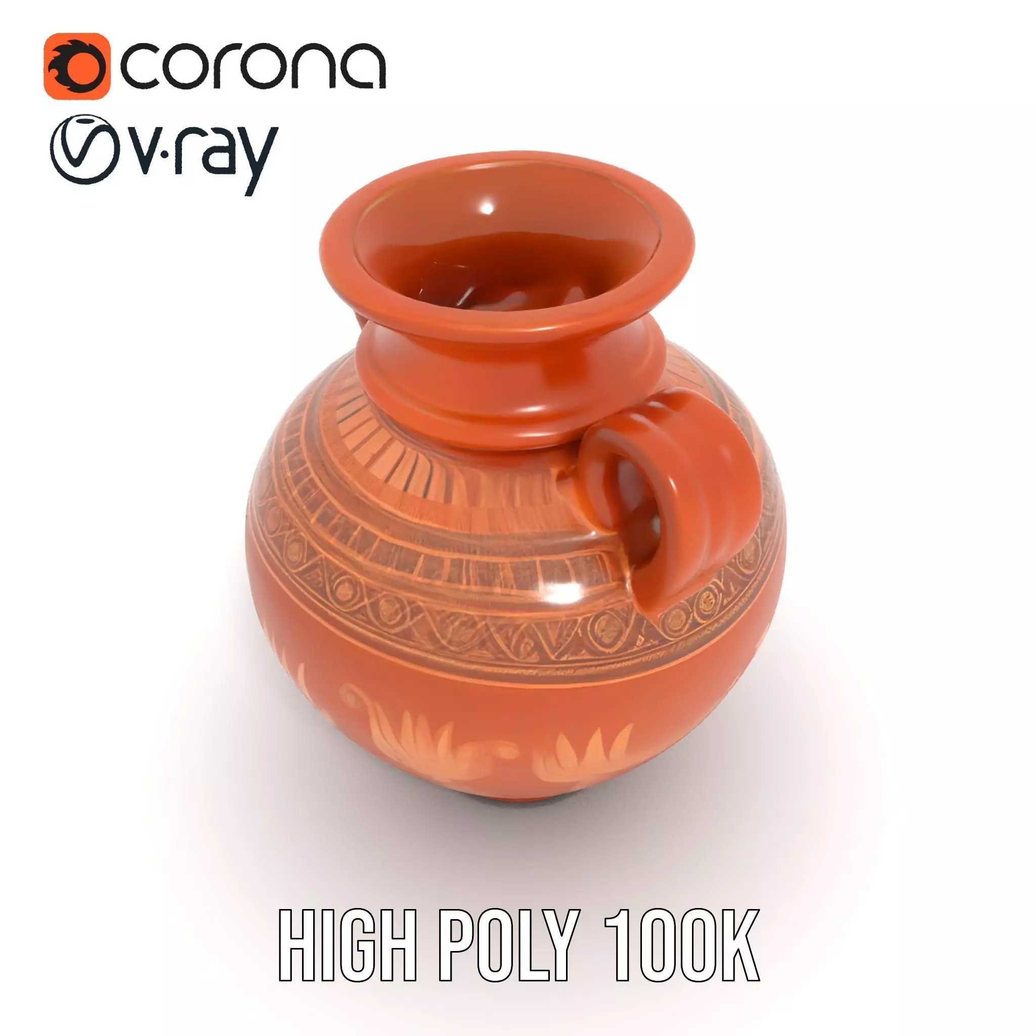 Antique Greek Vase model pack Low-poly 3D model_29