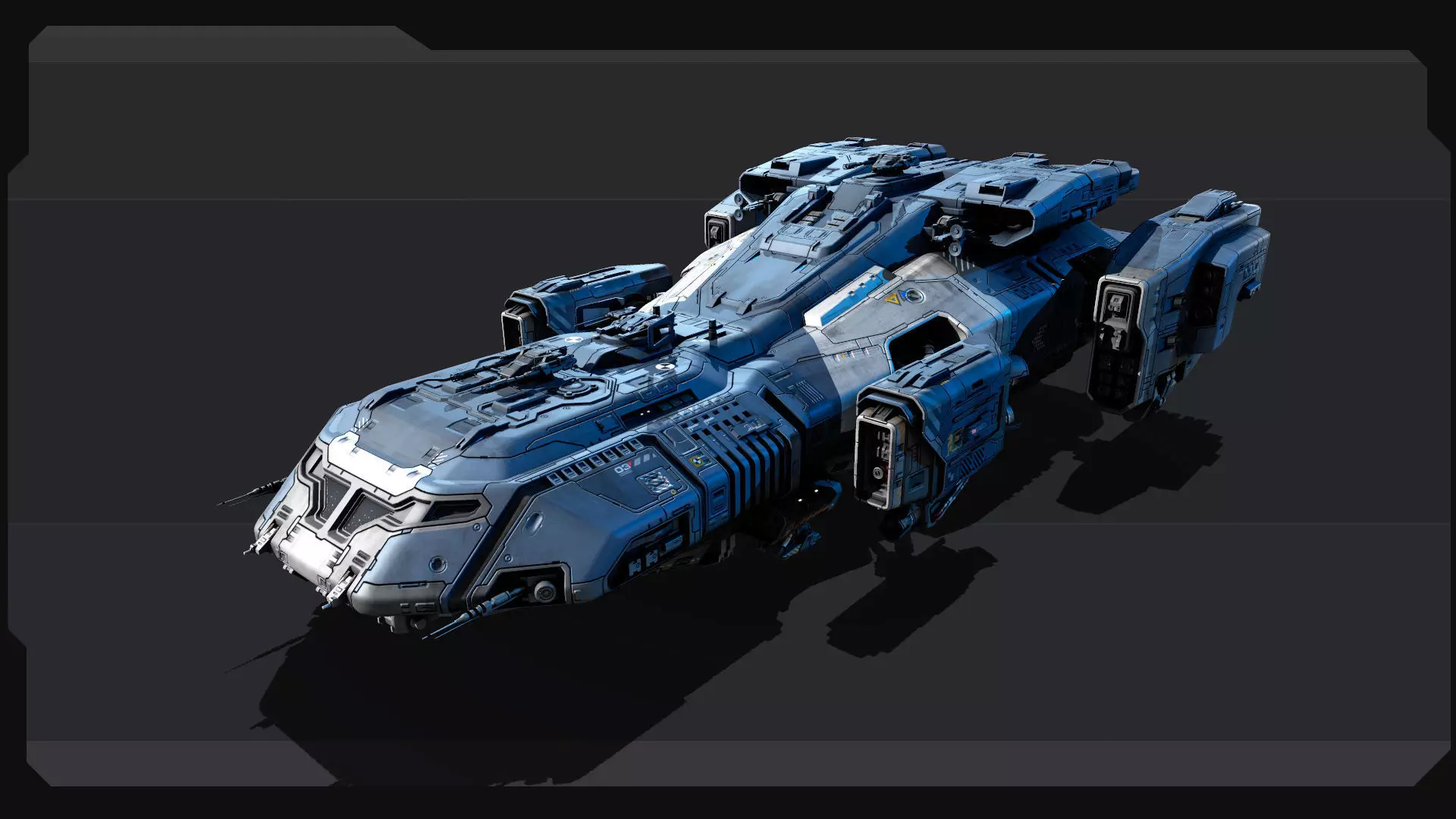 KAIZEN Starship Cruiser Low-poly 3D model_3