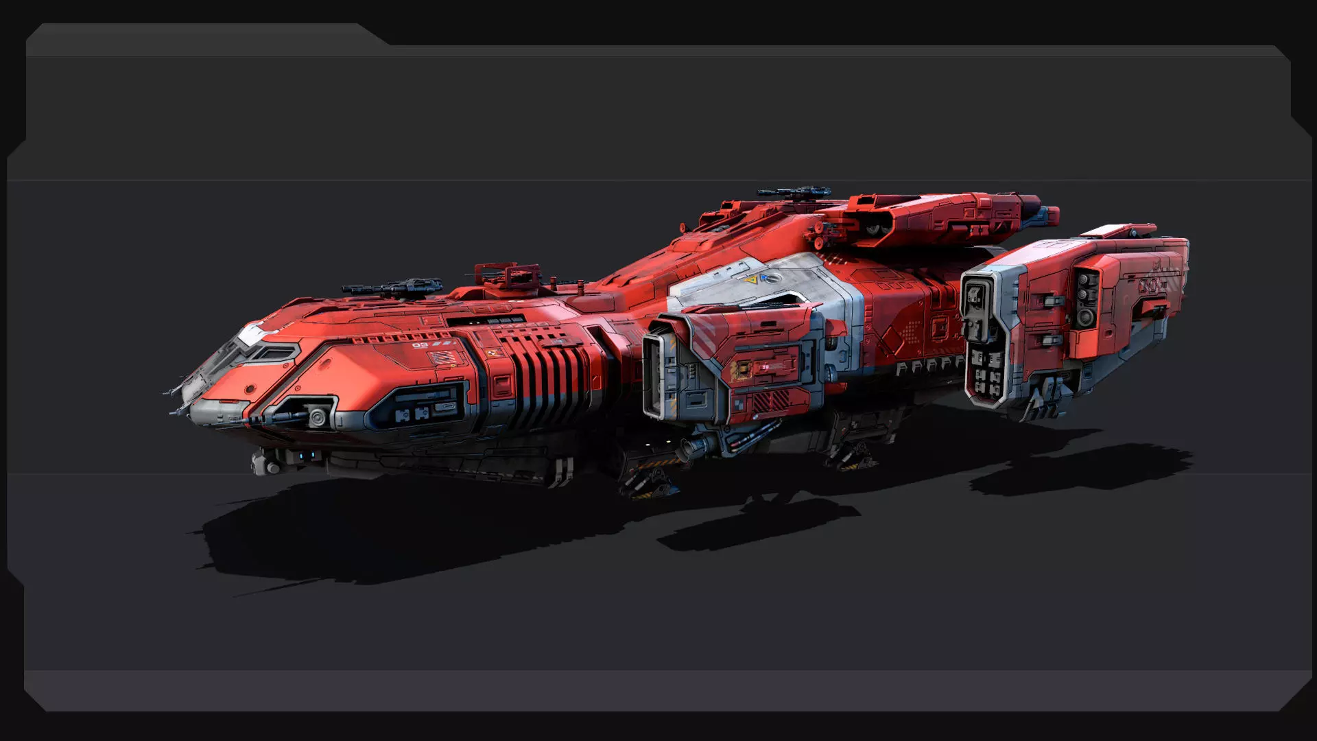 KAIZEN Starship Cruiser Low-poly 3D model_6