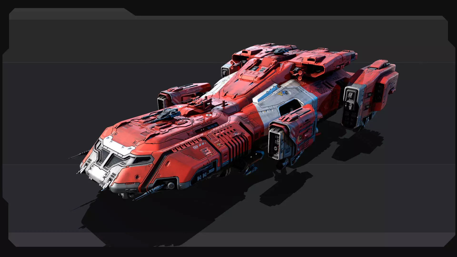 KAIZEN Starship Cruiser Low-poly 3D model_2