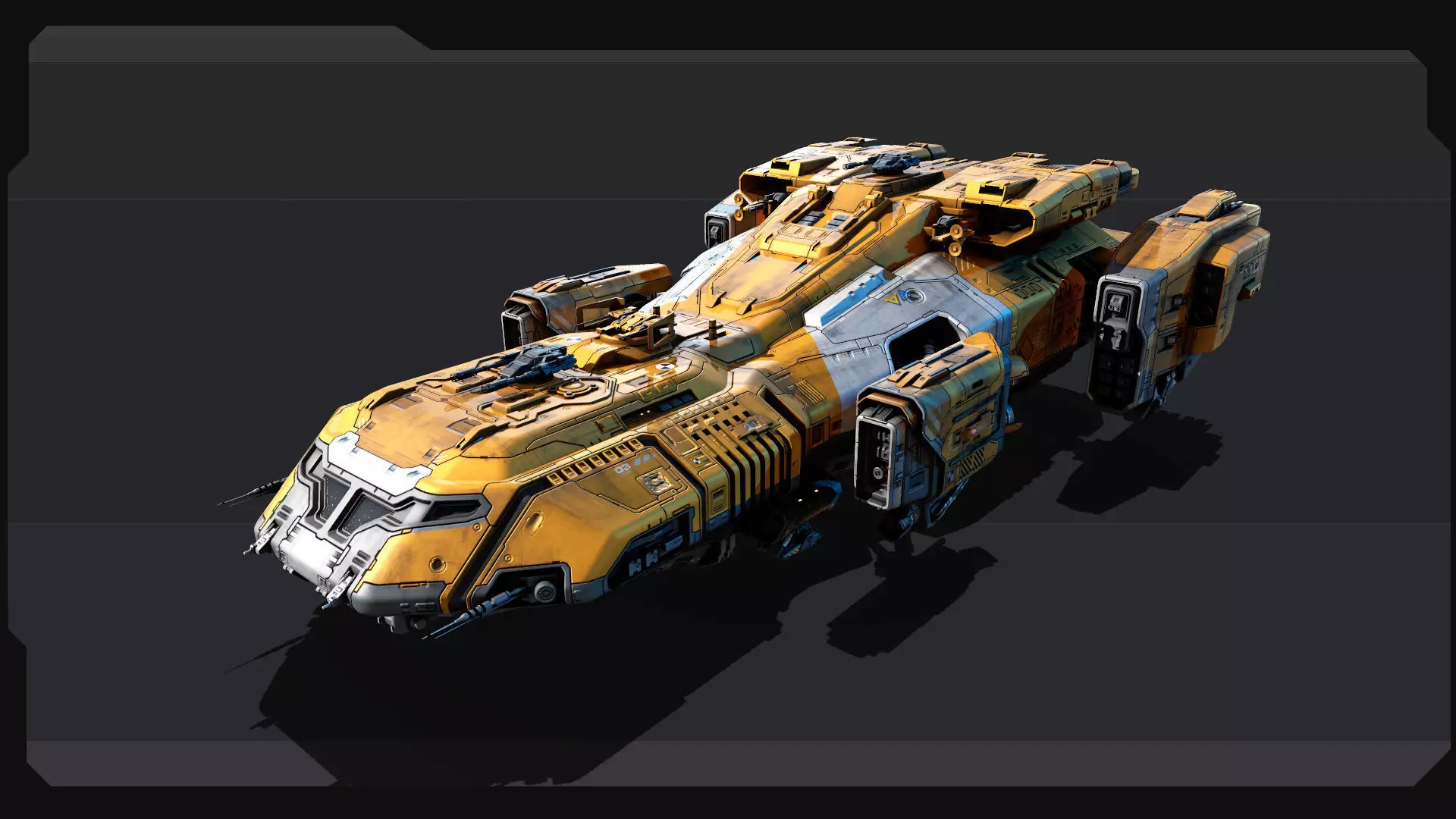 KAIZEN Starship Cruiser Low-poly 3D model_5