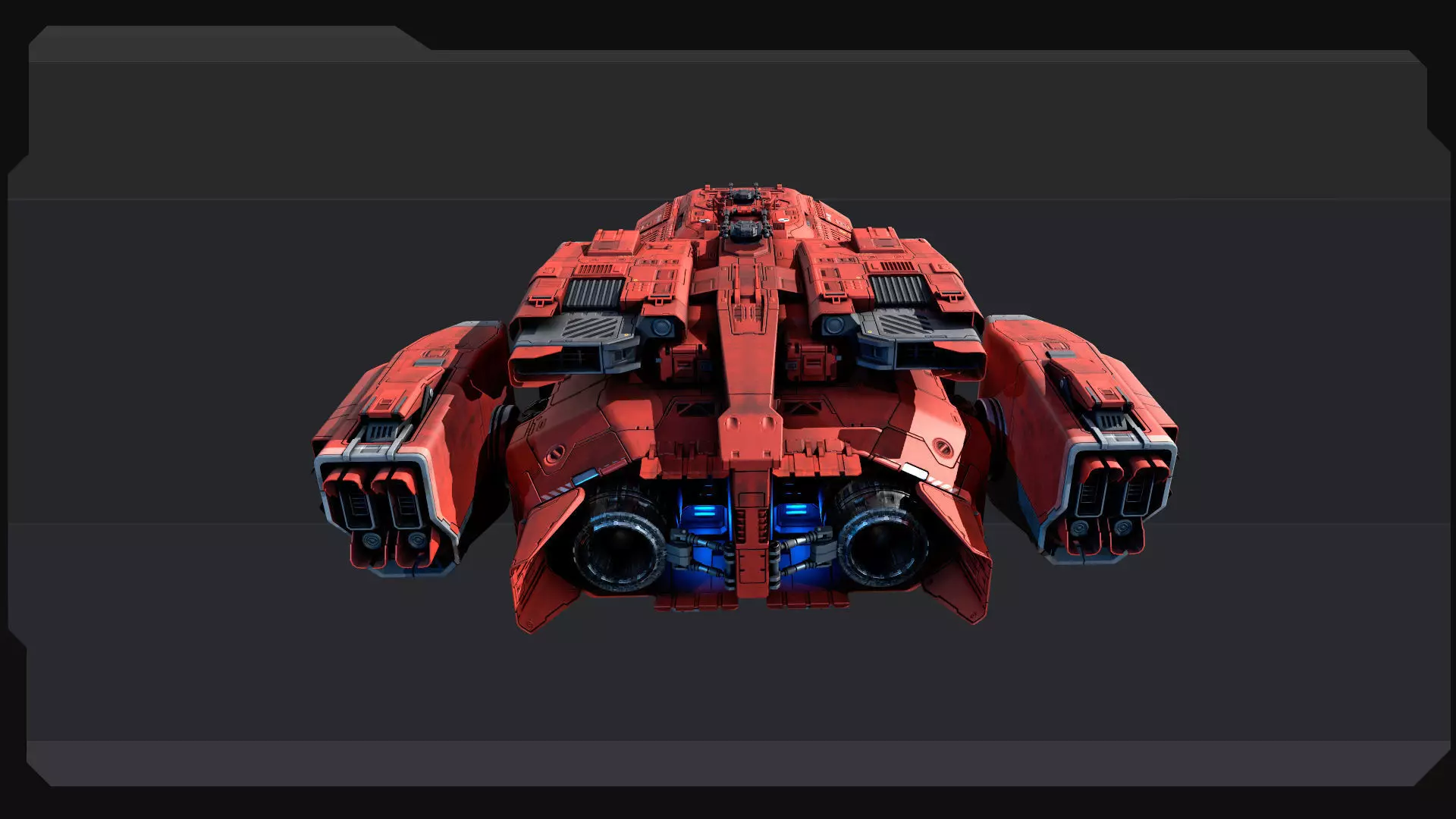 KAIZEN Starship Cruiser Low-poly 3D model_15