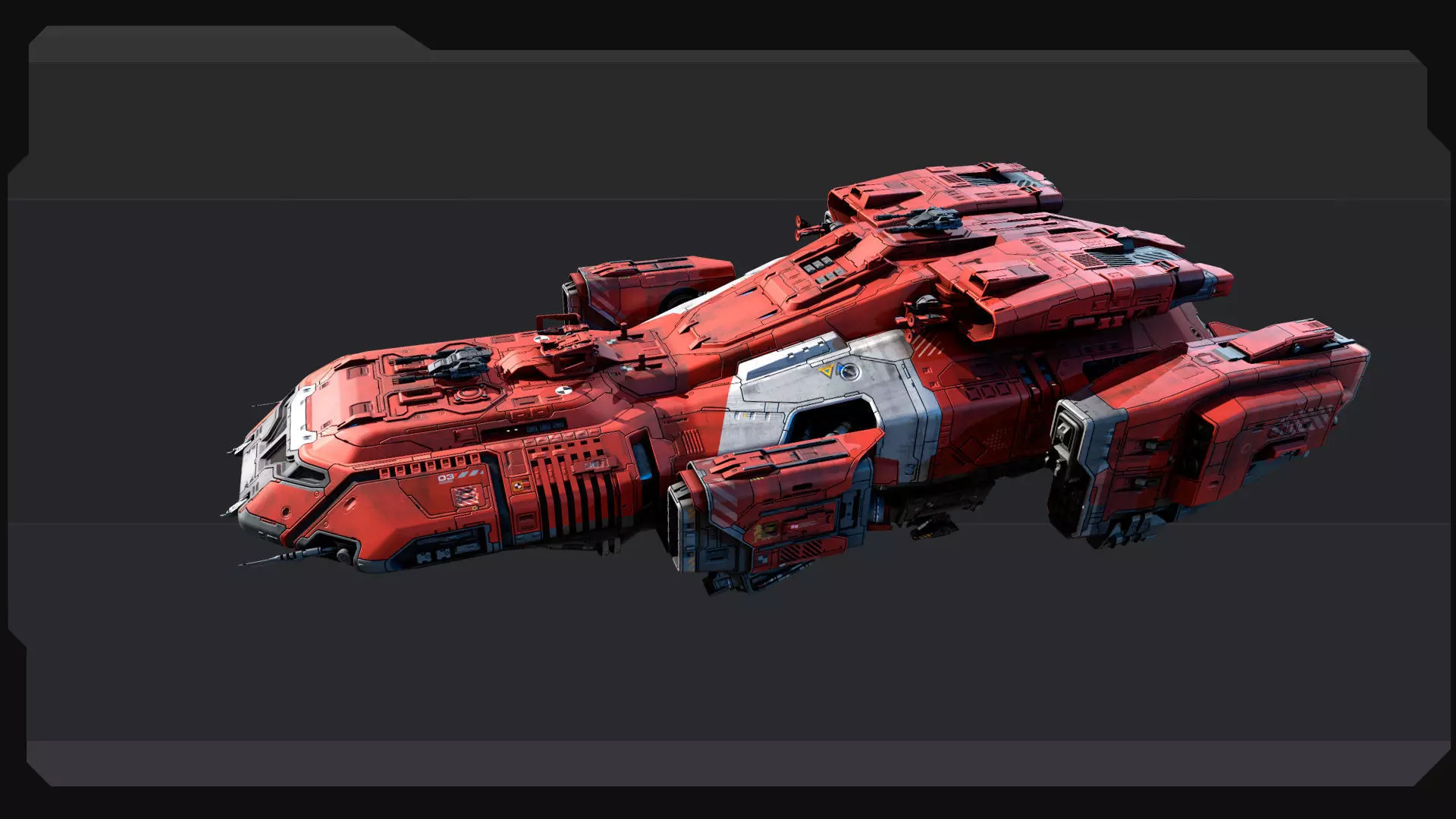 KAIZEN Starship Cruiser Low-poly 3D model_7