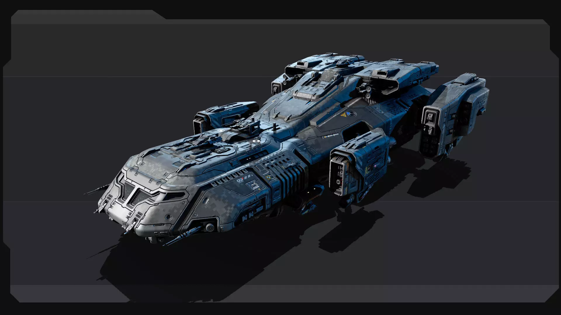 KAIZEN Starship Cruiser Low-poly 3D model_4