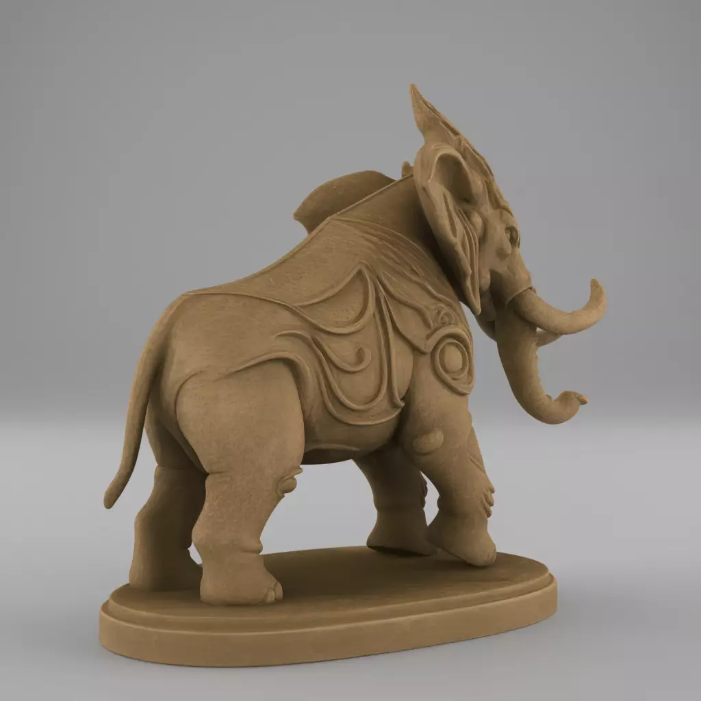 Majestic Fantasy Elephant STL 3D print model_2