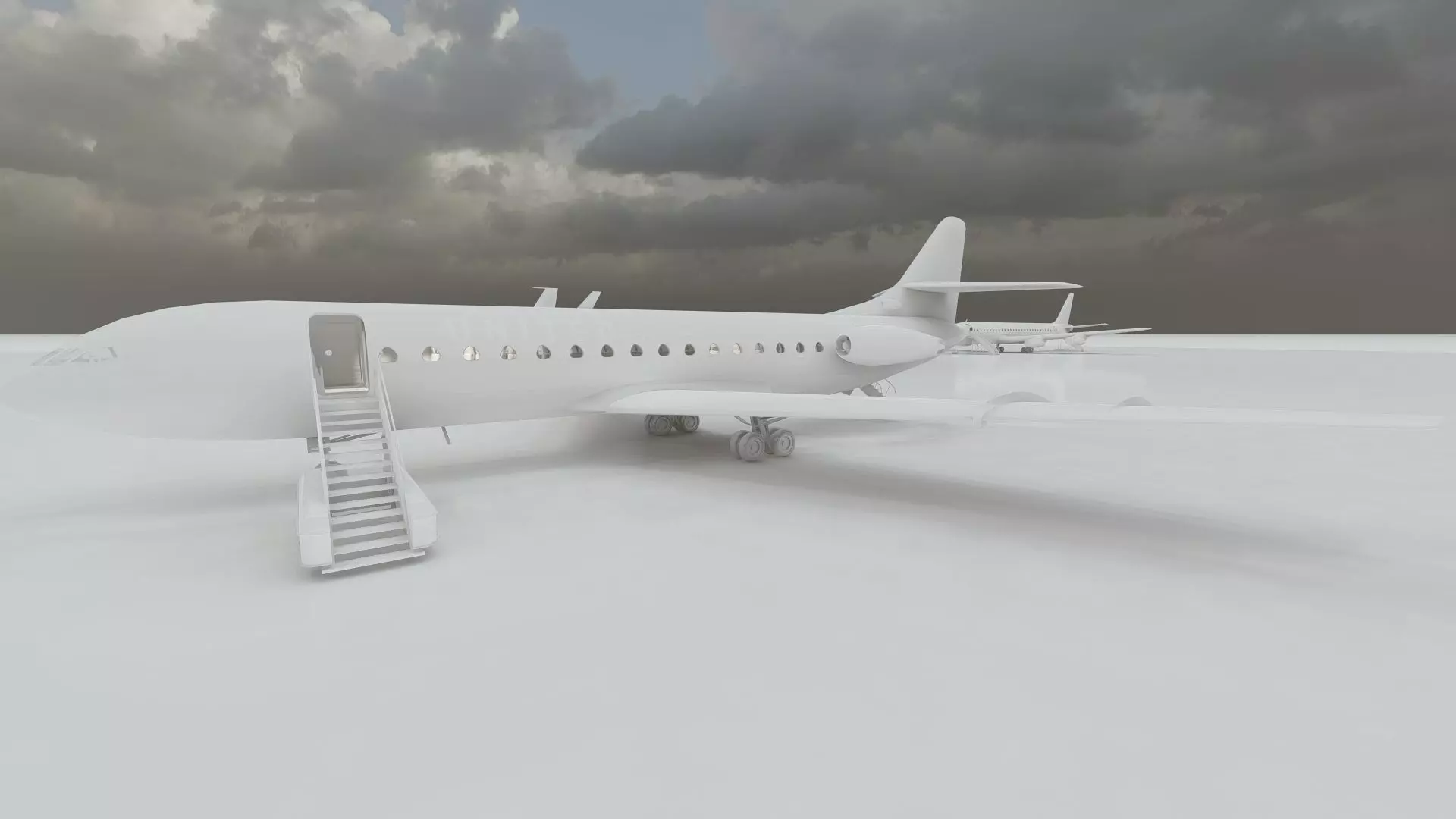 DC-8-62H Boeing 720 Boeing 727 and Caravelle VI-R 3D model_39