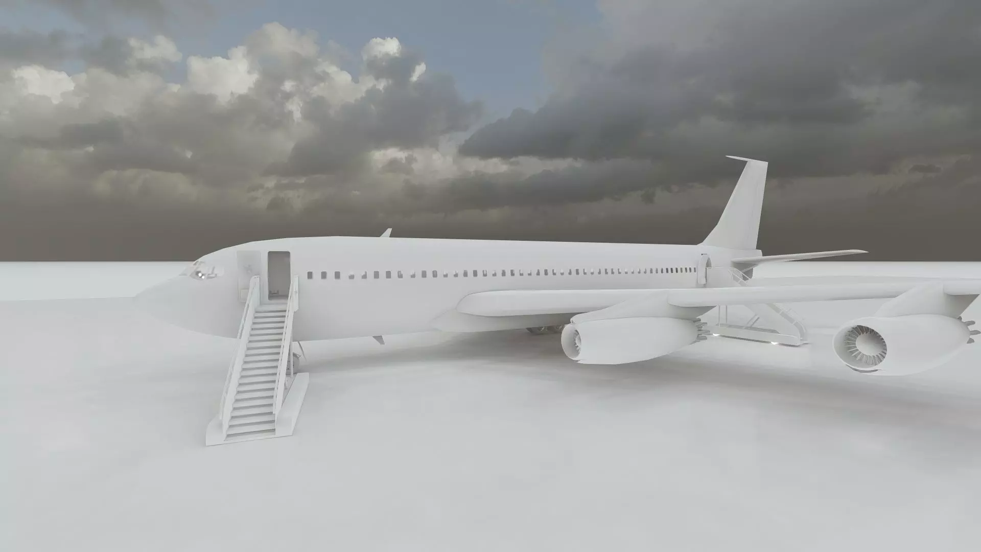 DC-8-62H Boeing 720 Boeing 727 and Caravelle VI-R 3D model_40