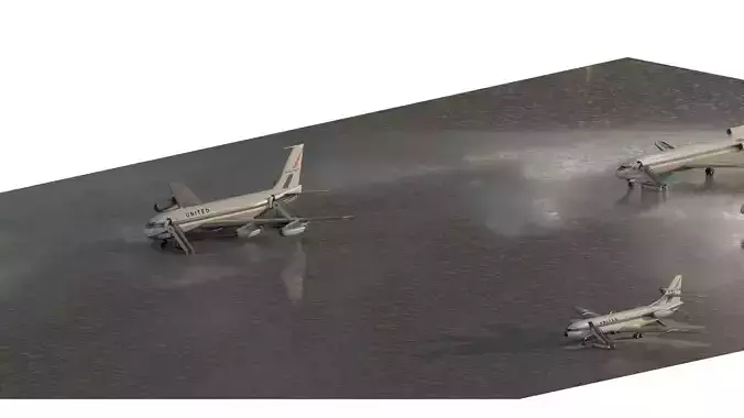 DC-8-62H Boeing 720 Boeing 727 and Caravelle VI-R