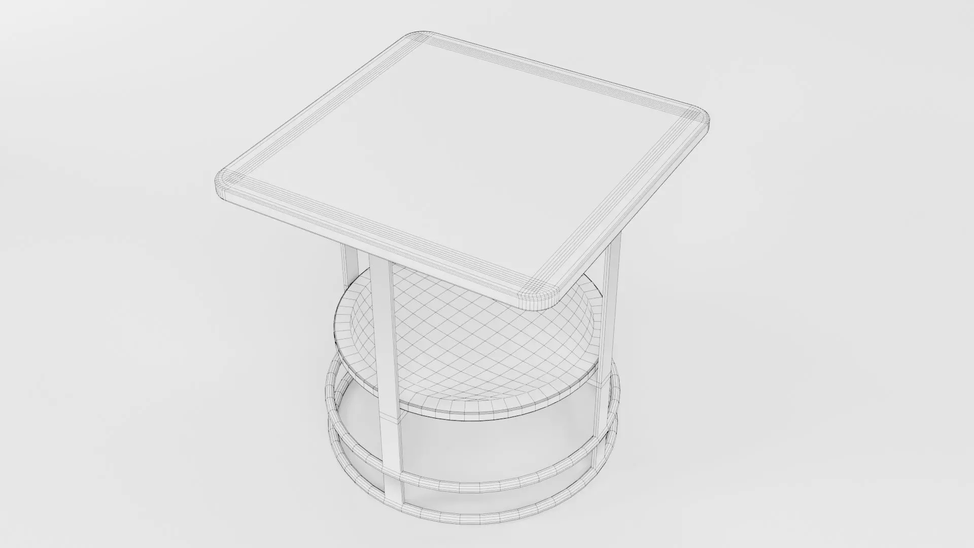 Square Table CG11 3D model_6