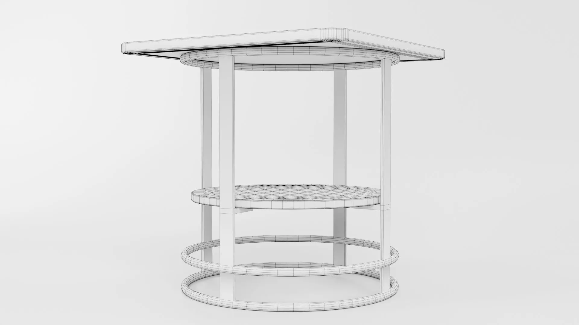 Square Table CG11 3D model_5