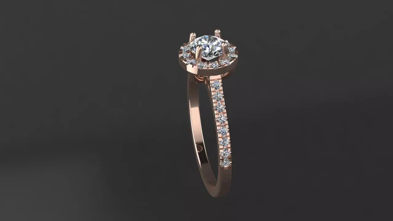 Rings Diamond 3D print model_3