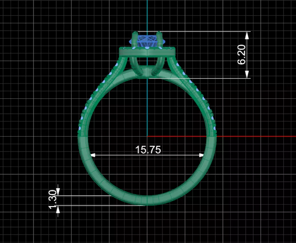 Rings Diamond 3D print model_7