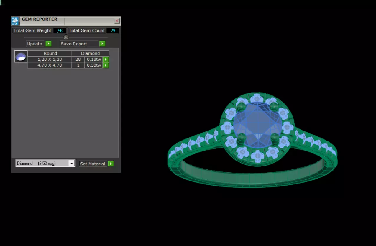 Rings Diamond 3D print model_10