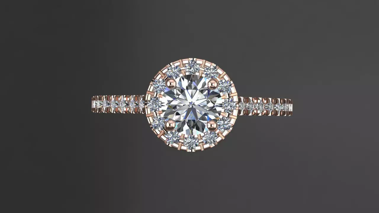 Rings Diamond 3D print model_2