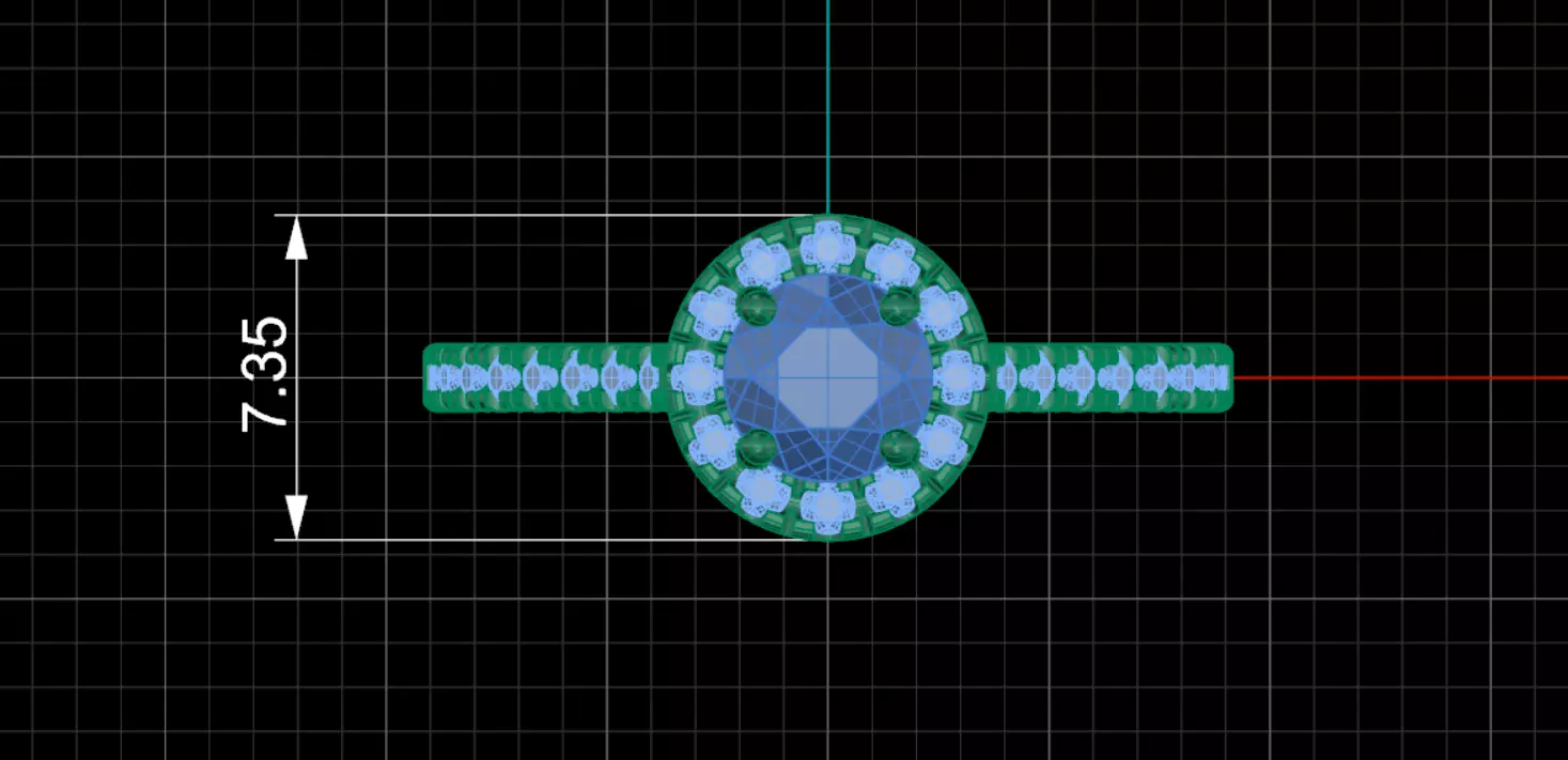 Rings Diamond 3D print model_8