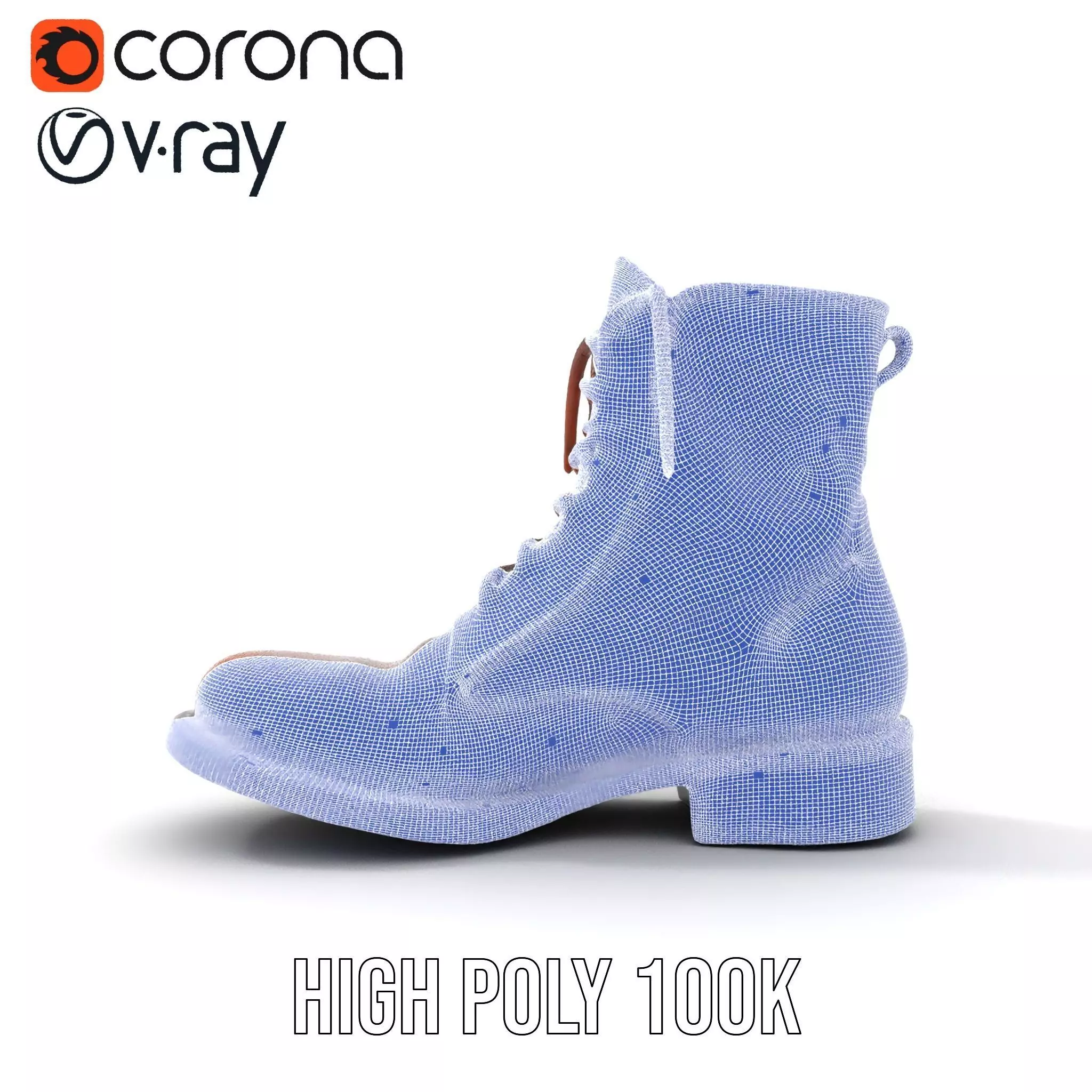 Classic Leather Boot model pack Low-poly 3D model_32