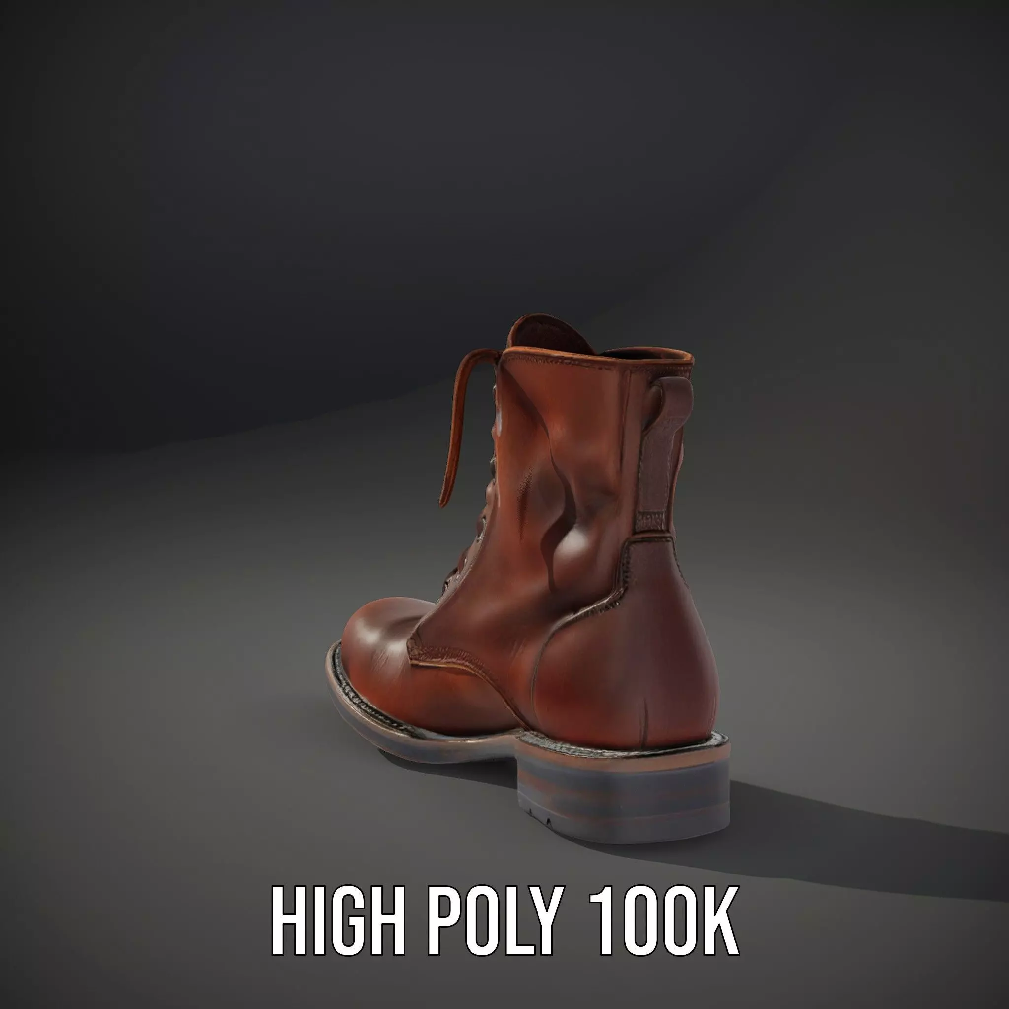 Classic Leather Boot model pack Low-poly 3D model_10