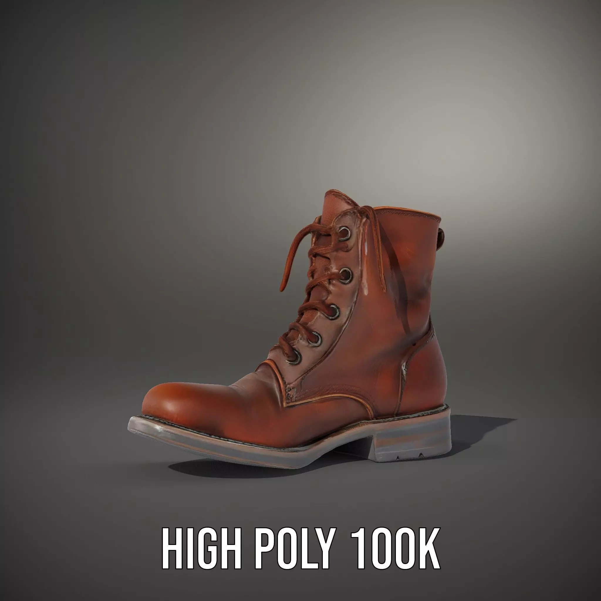 Classic Leather Boot model pack Low-poly 3D model_8