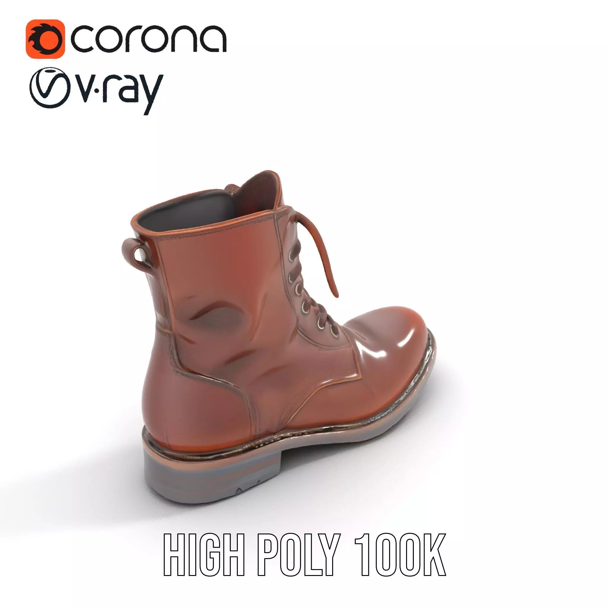 Classic Leather Boot model pack Low-poly 3D model_21