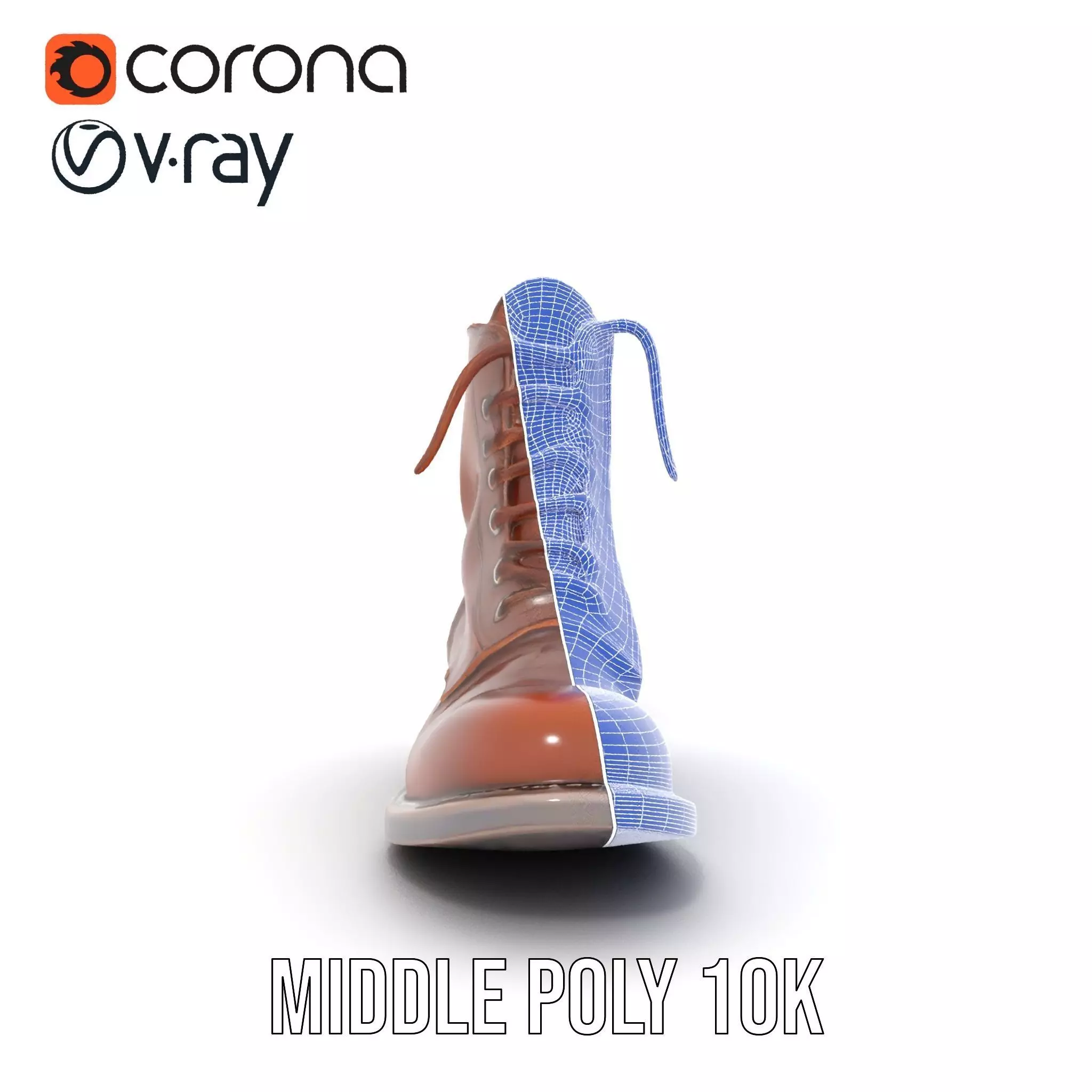 Classic Leather Boot model pack Low-poly 3D model_27