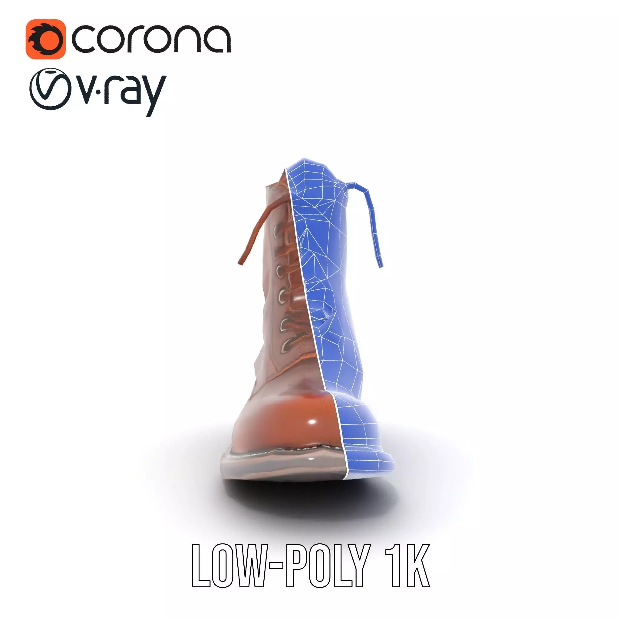 Classic Leather Boot model pack Low-poly 3D model_28