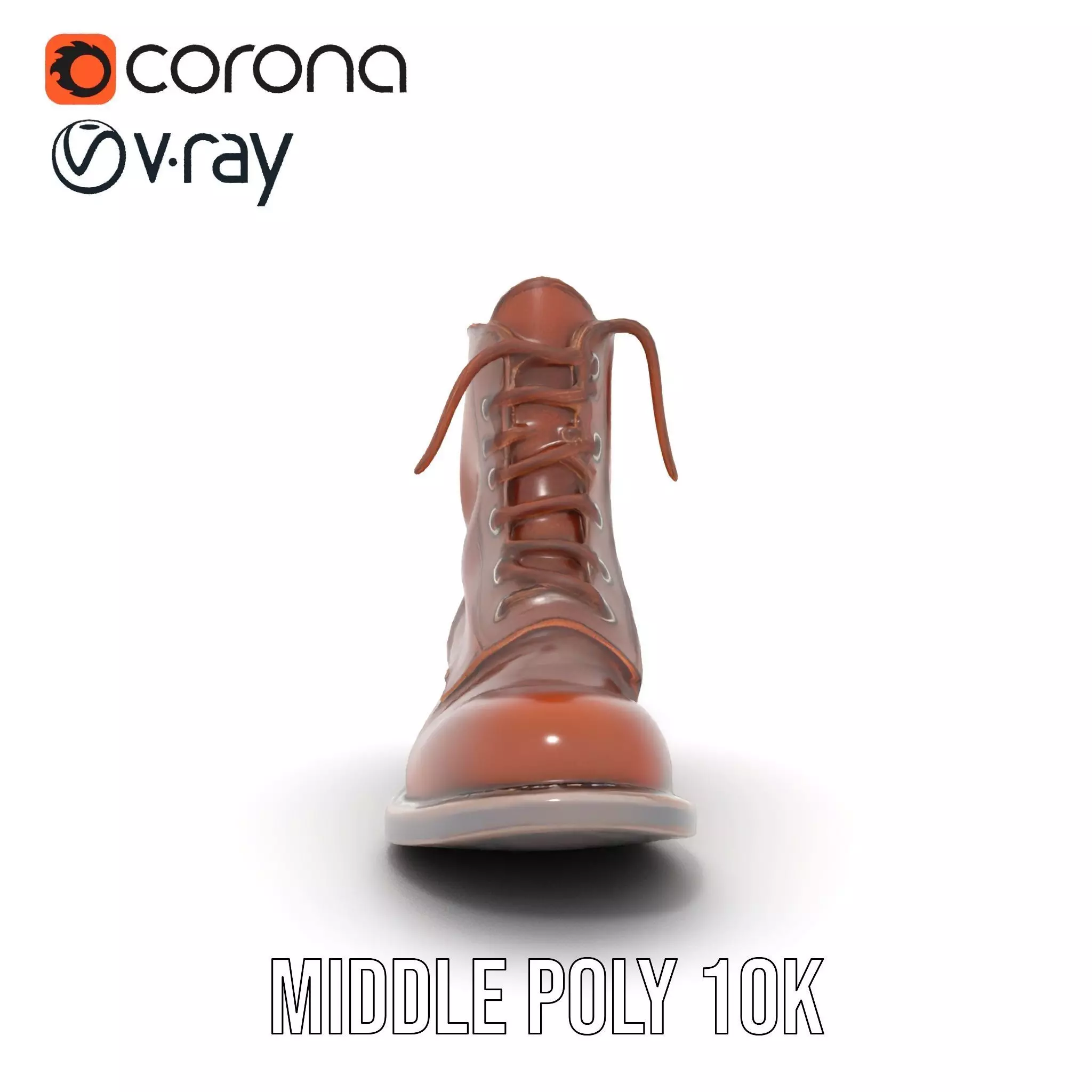 Classic Leather Boot model pack Low-poly 3D model_19