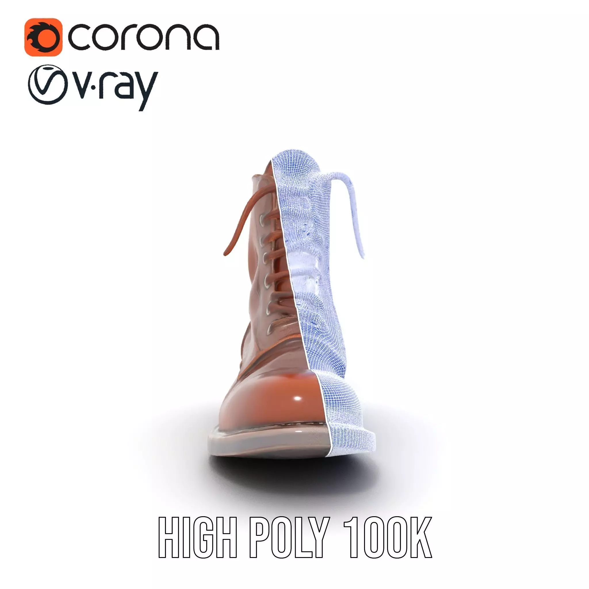 Classic Leather Boot model pack Low-poly 3D model_34