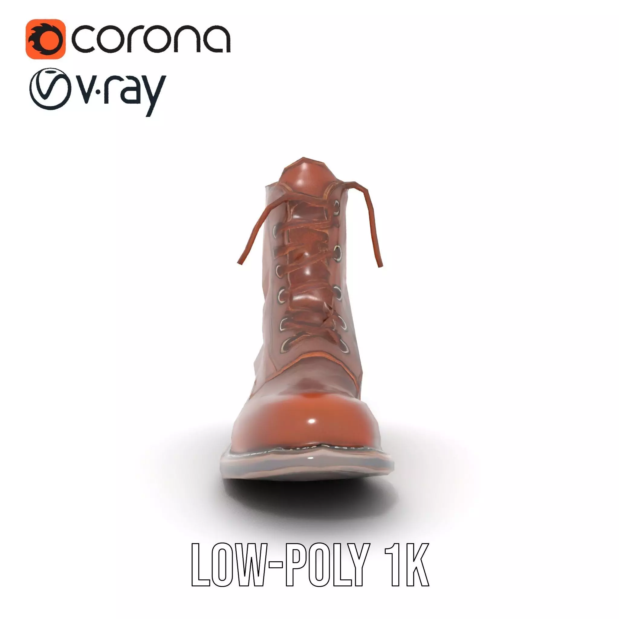 Classic Leather Boot model pack Low-poly 3D model_17