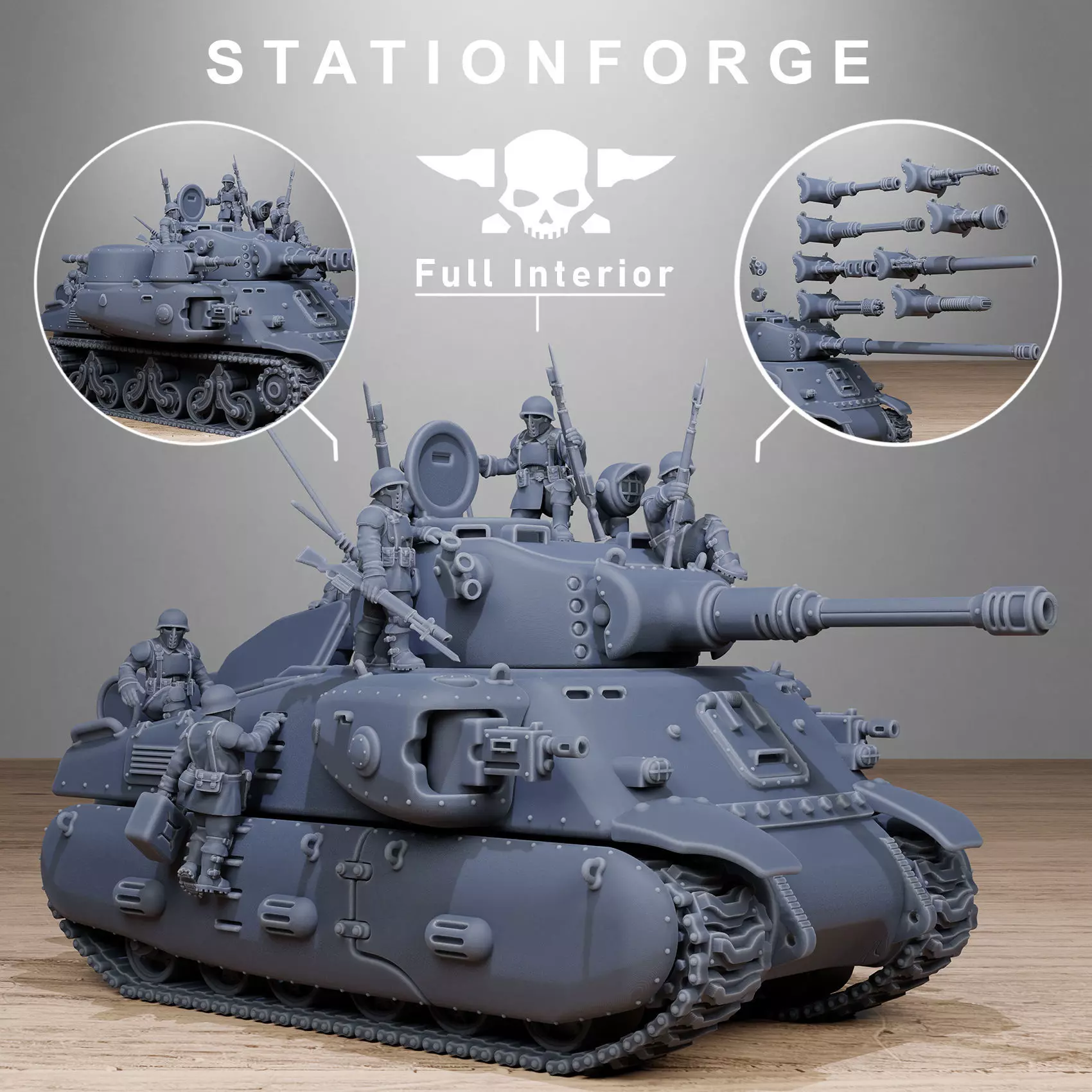 FreeGuard Battle Tank 3D print model_0