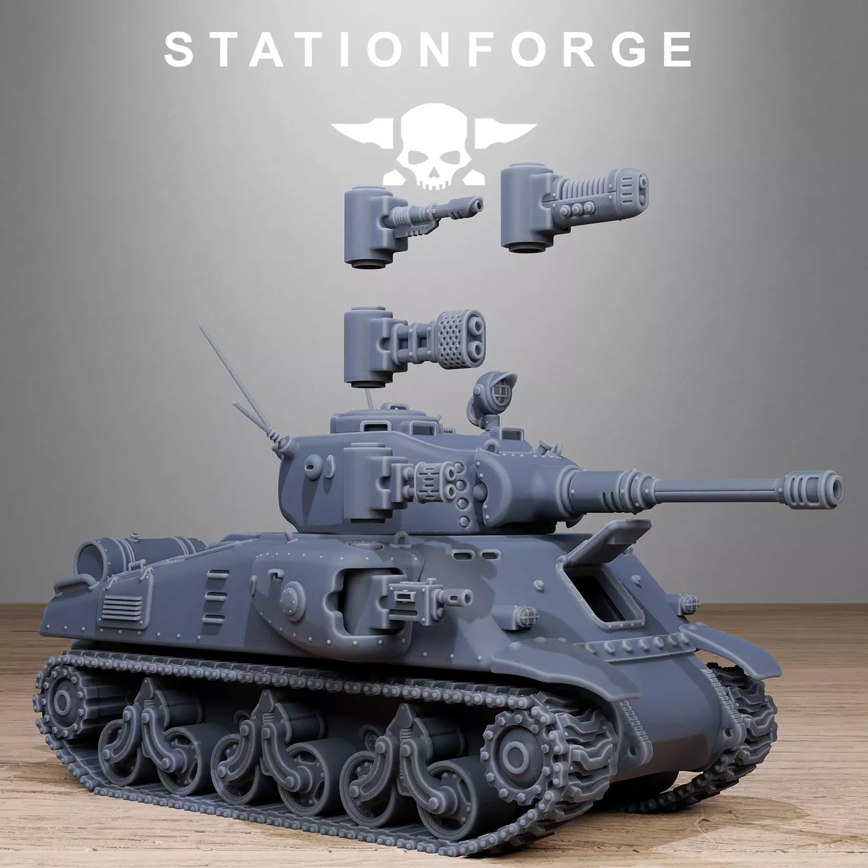 FreeGuard Battle Tank 3D print model_3