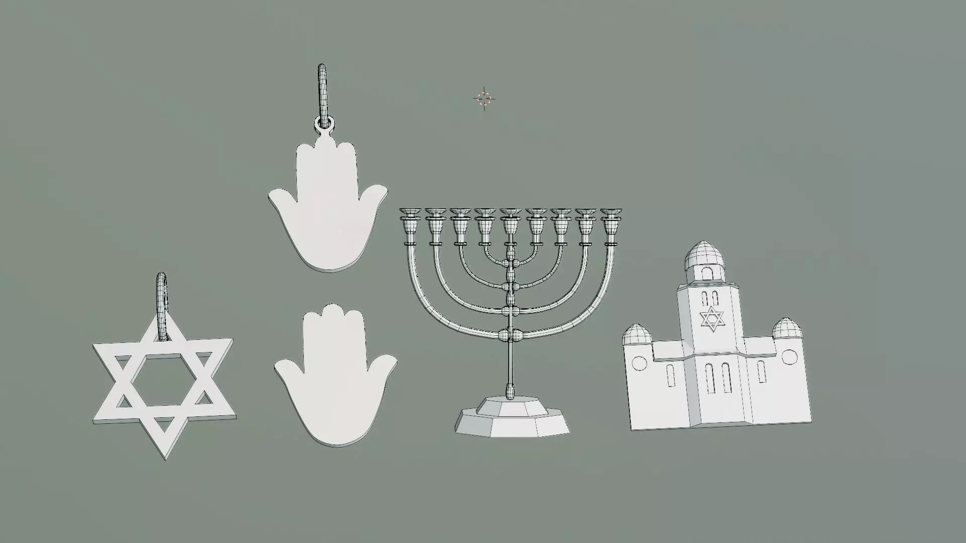 Jewish Religious Symbols  Print 3D print model_1